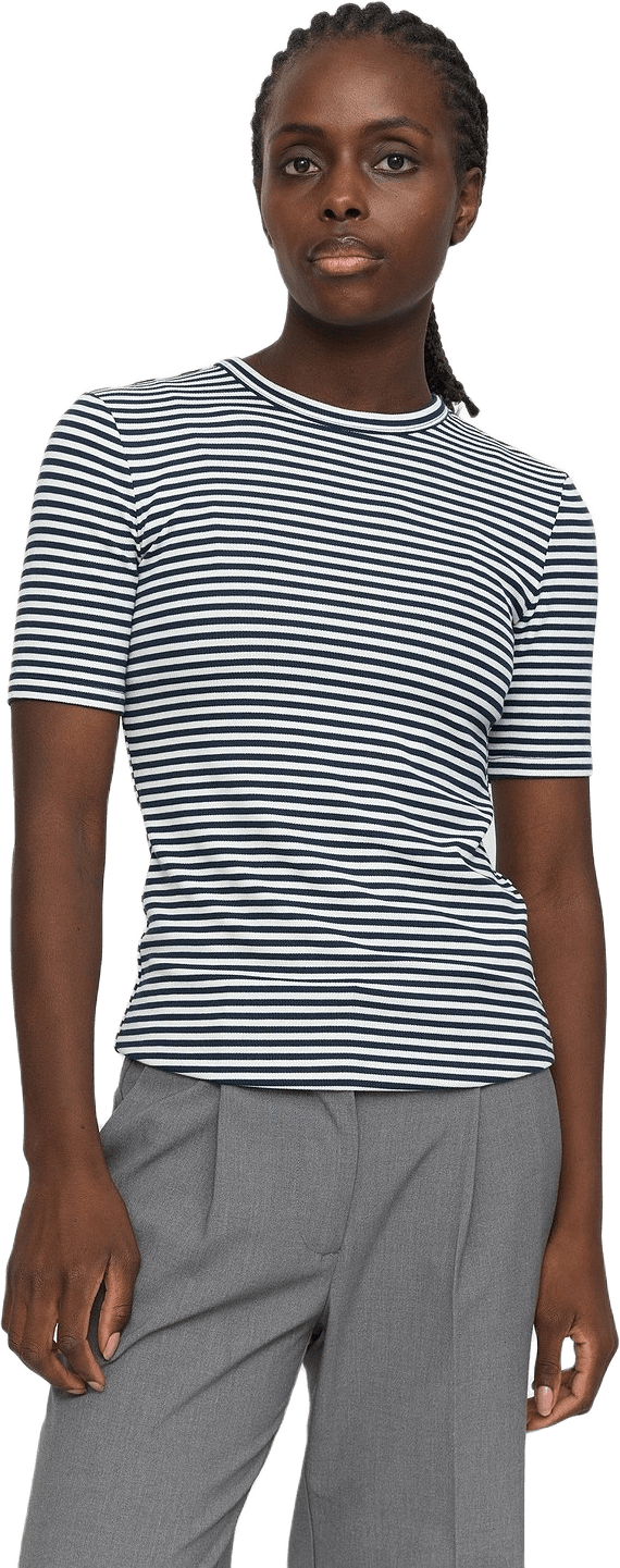 Srfenja Stripe Ss Top, från Soft Rebels, i färgen total eclipse.