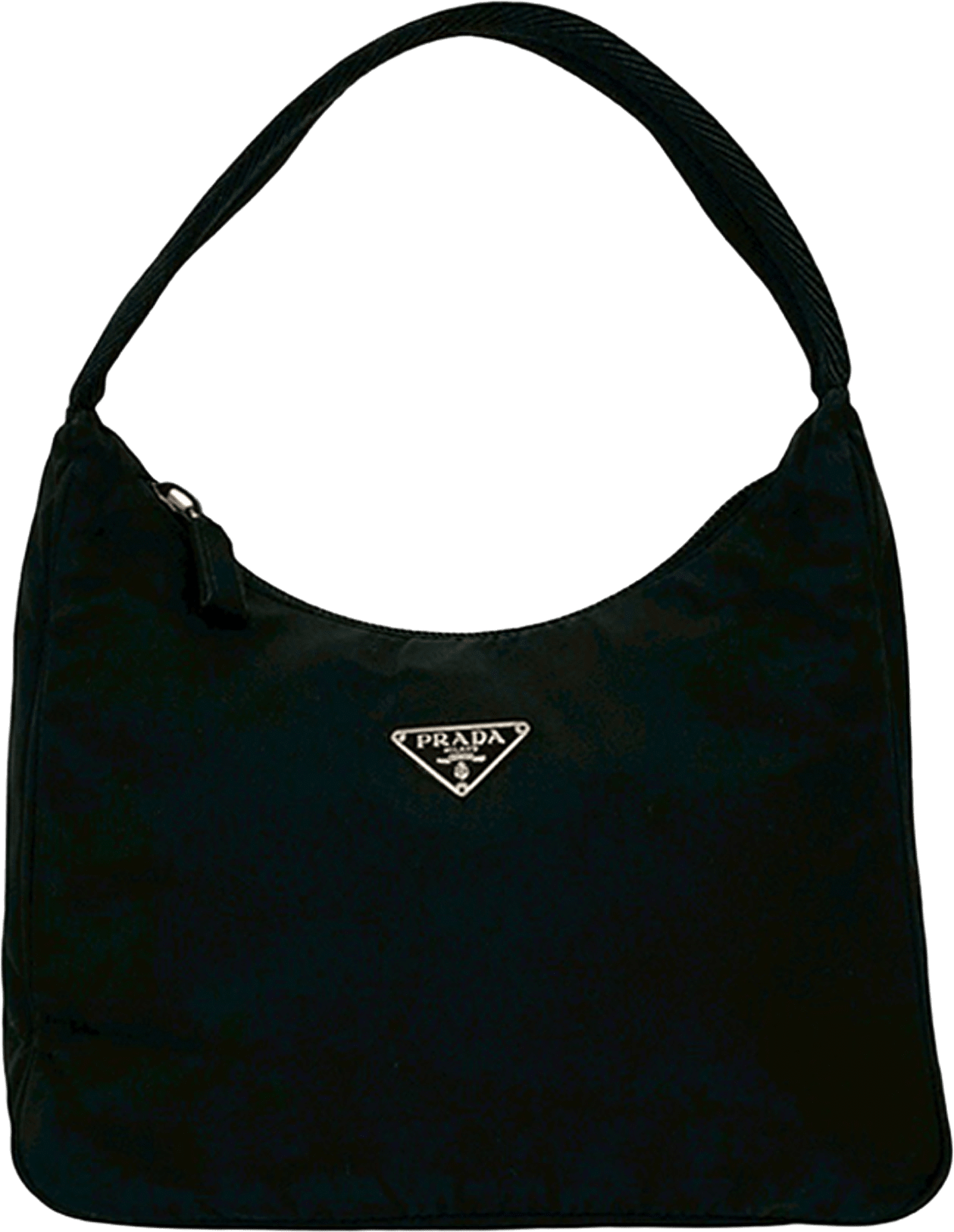 Prada Mini Tessuto Sport Shoulder Bag, från Luxclusif, i färgen black.