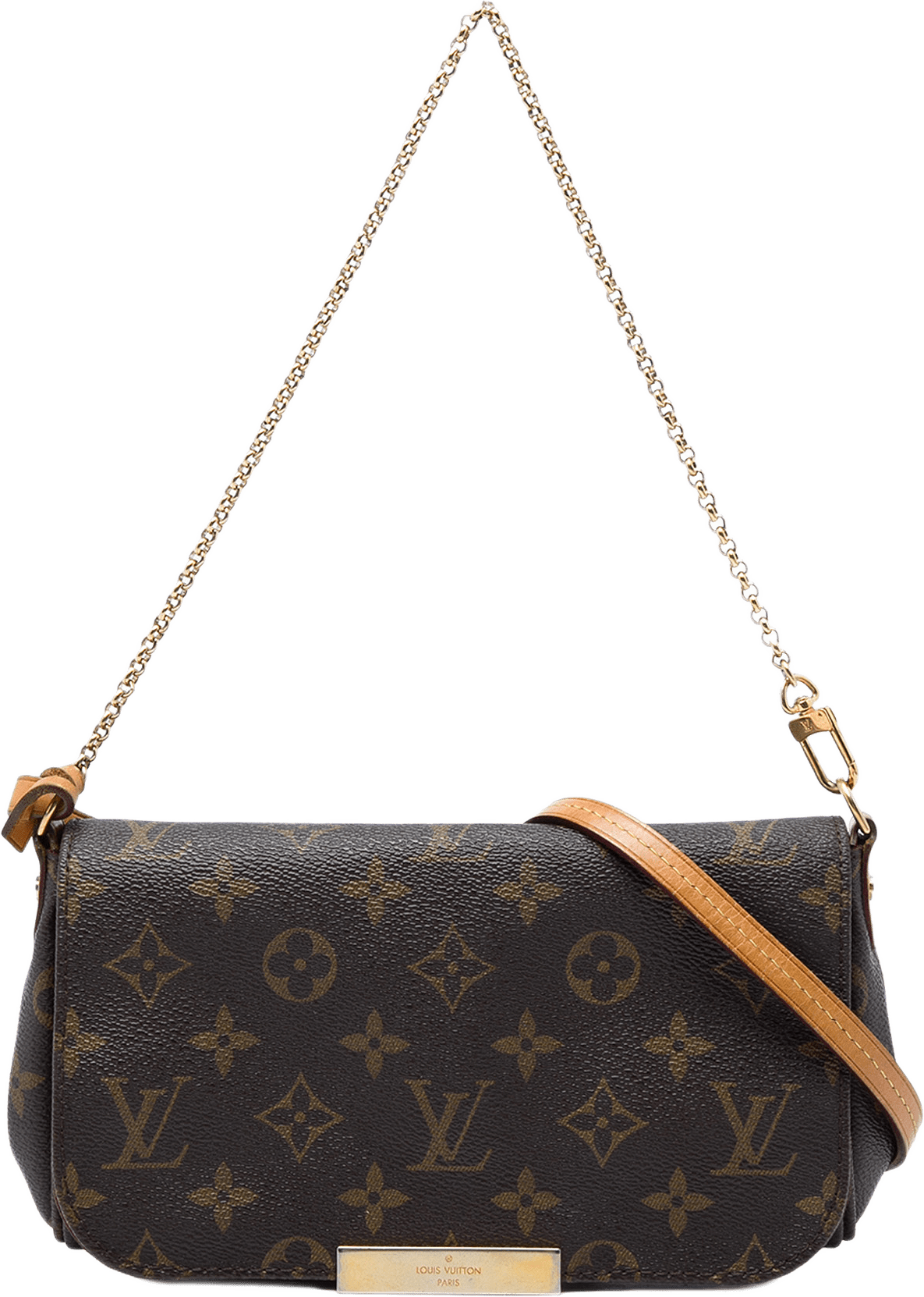 Louis Vuitton Monogram Favorite Pm, från Luxclusif, i färgen brun.