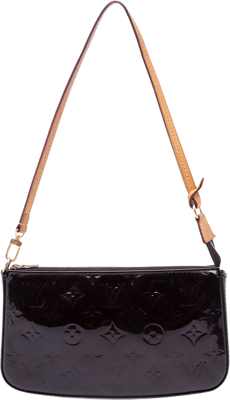 Louis Vuitton Monogram Vernis Pochette Accessoires, från Luxclusif, i färgen purple.