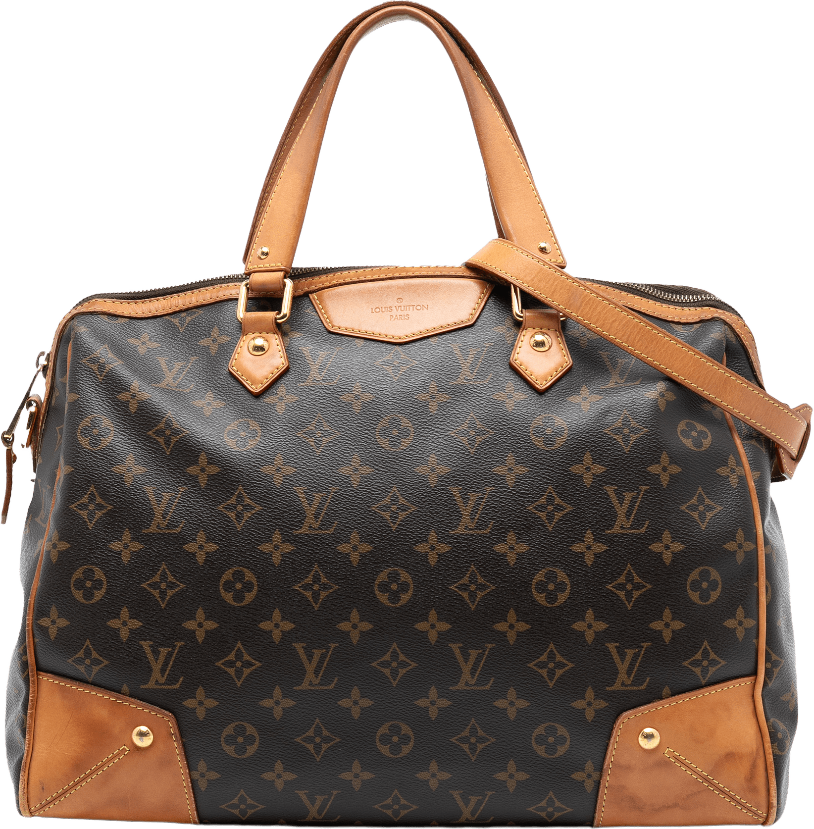 Louis Vuitton Monogram Retiro Gm, från Luxclusif, i färgen brown.