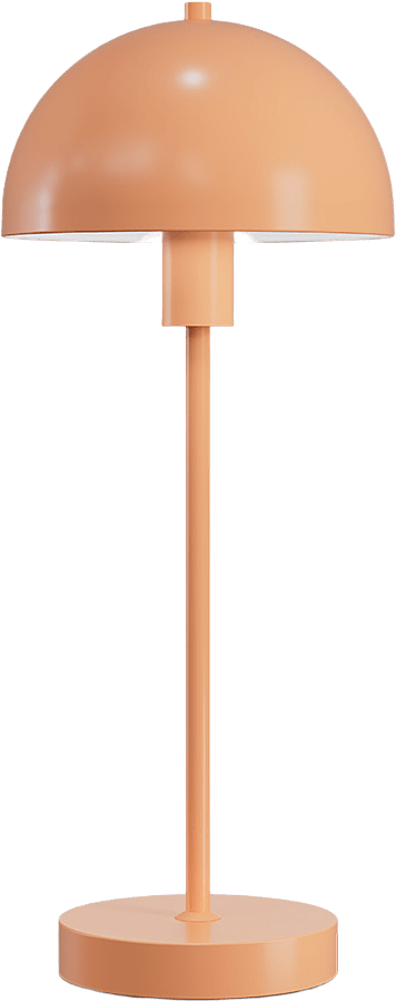 Bordslampa Vienda, från Herstal, i färgen apricot crush.