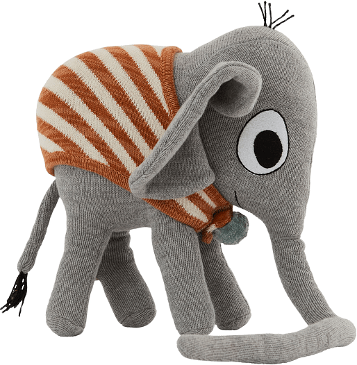 Henry Elephant, från OYOY Mini, i färgen grey.