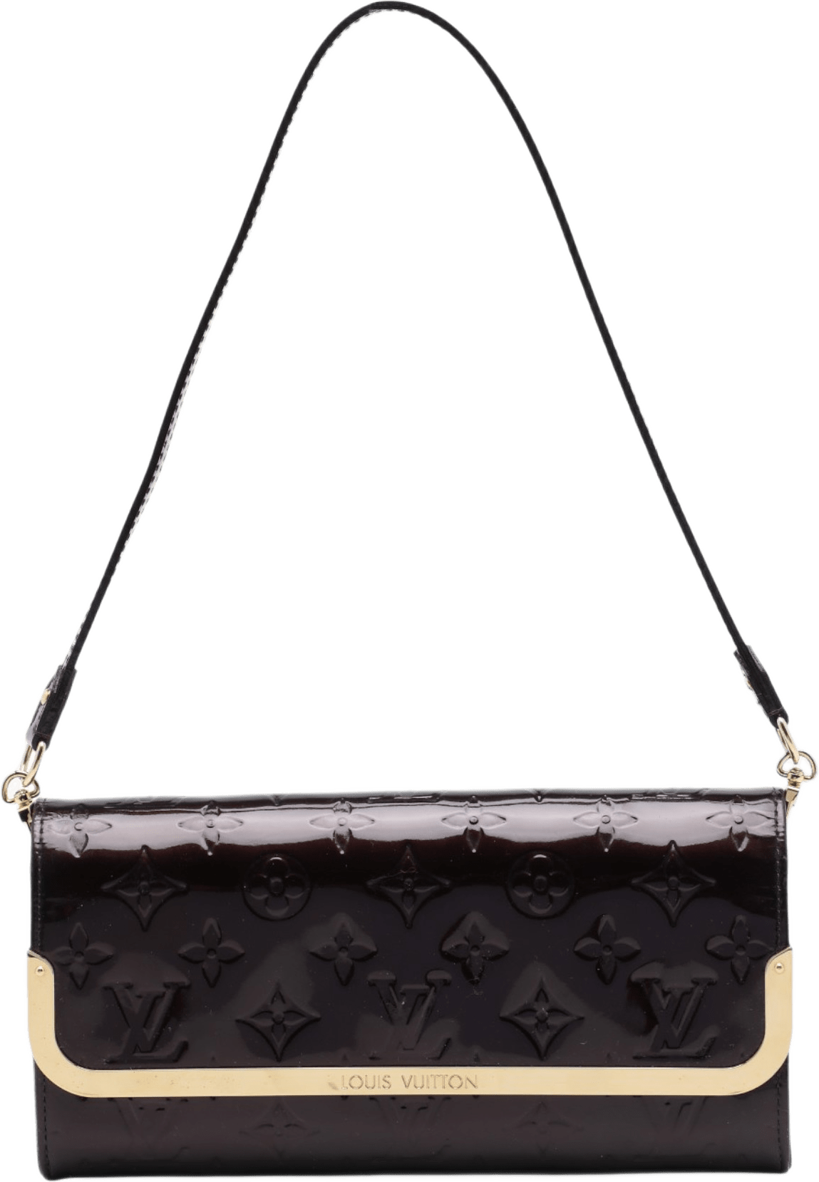 Louis Vuitton Vernis Rossmore Mm, från Luxclusif, i färgen purpur.