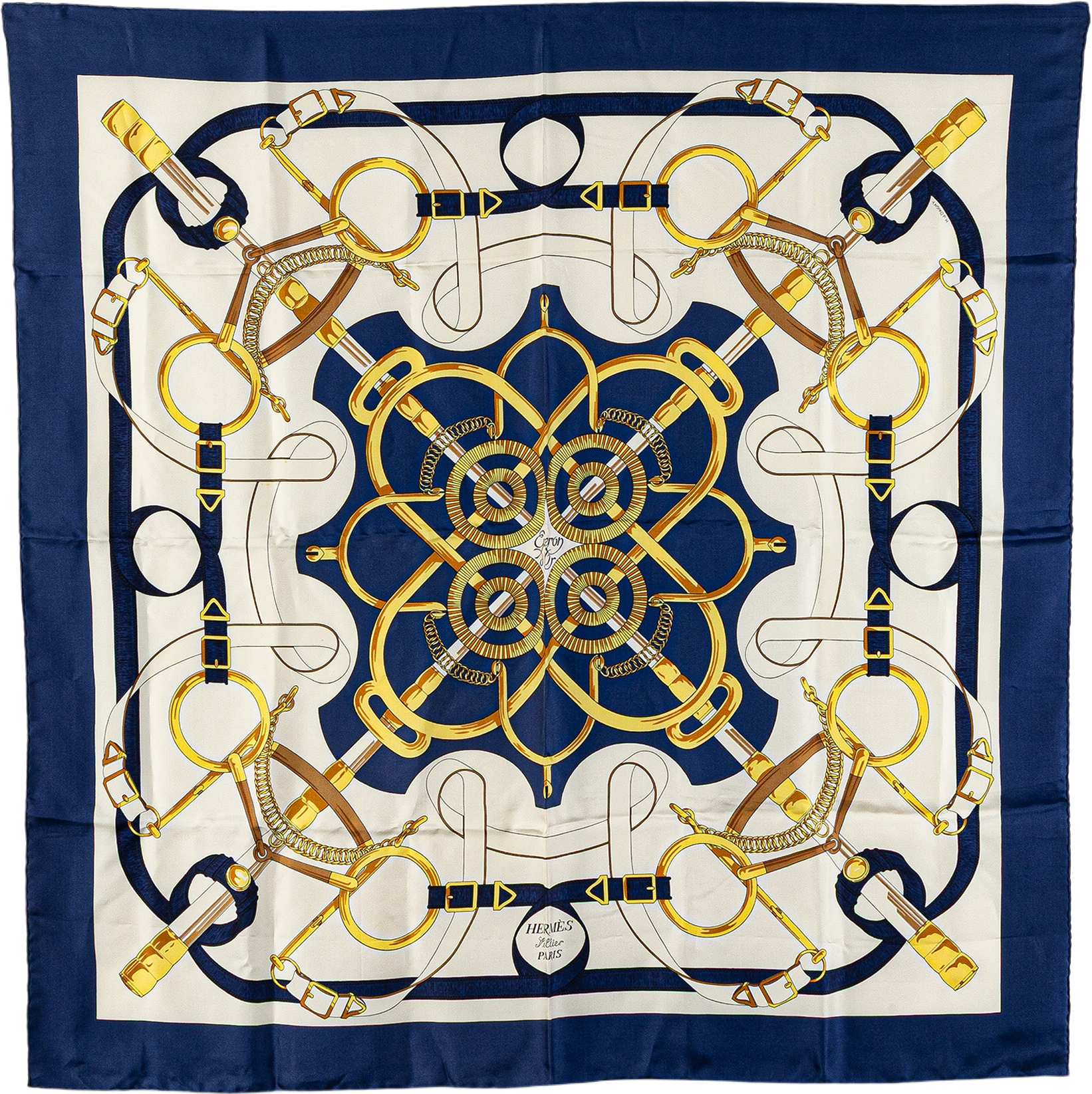 Hermès Eperon D Or Silk Scarf