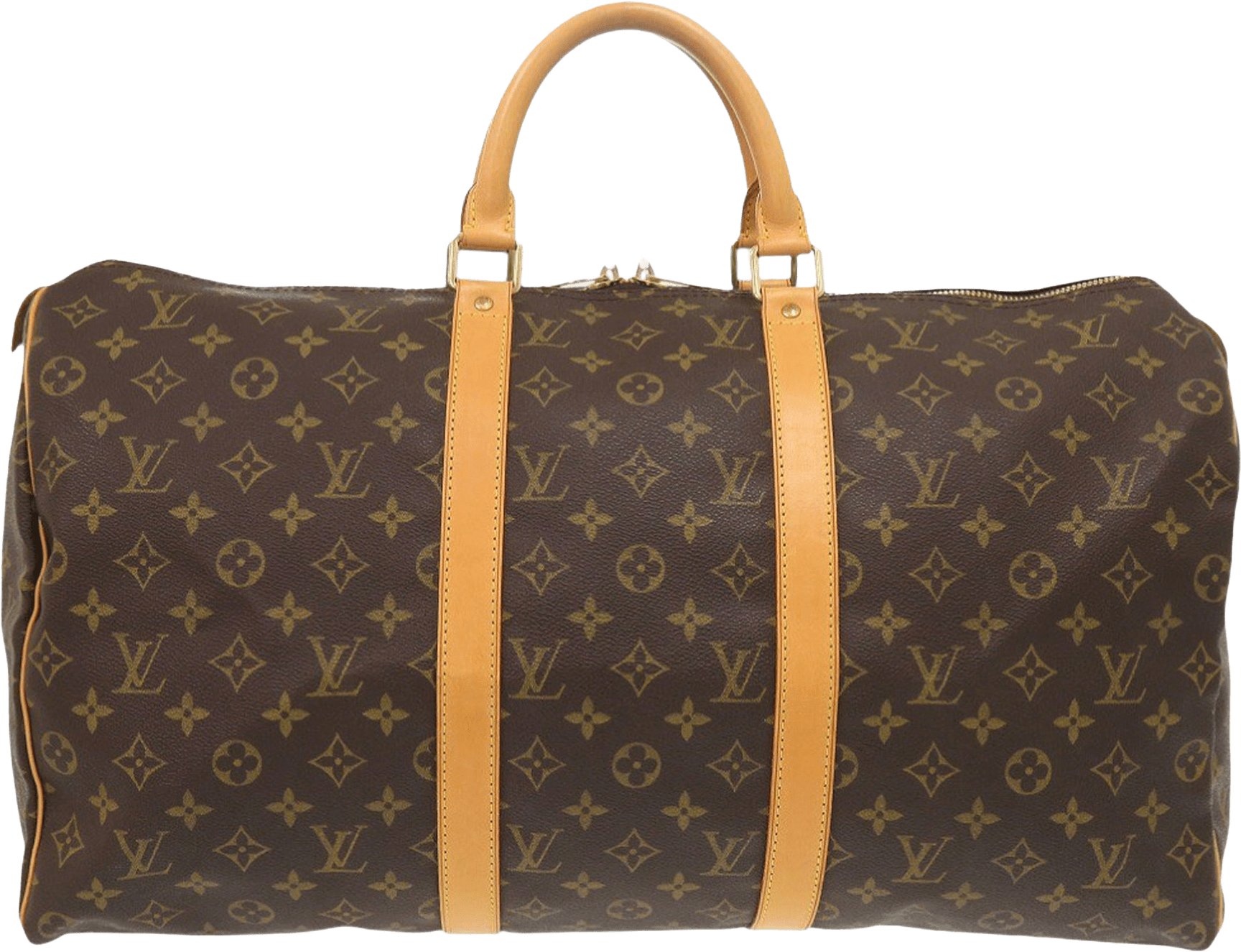 Louis Vuitton Monogram Keepall 50, från Luxclusif, i färgen brown.