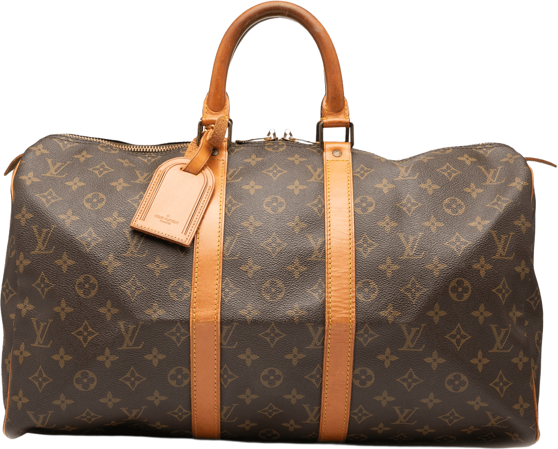 Louis Vuitton Monogram Keepall 45, från Luxclusif, i färgen brown.