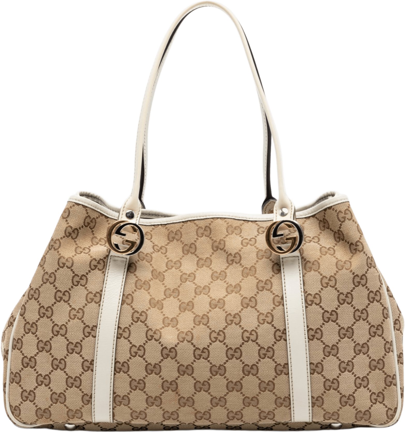 Gucci Gg Canvas Twins Tote, från Luxclusif, i färgen beige.
