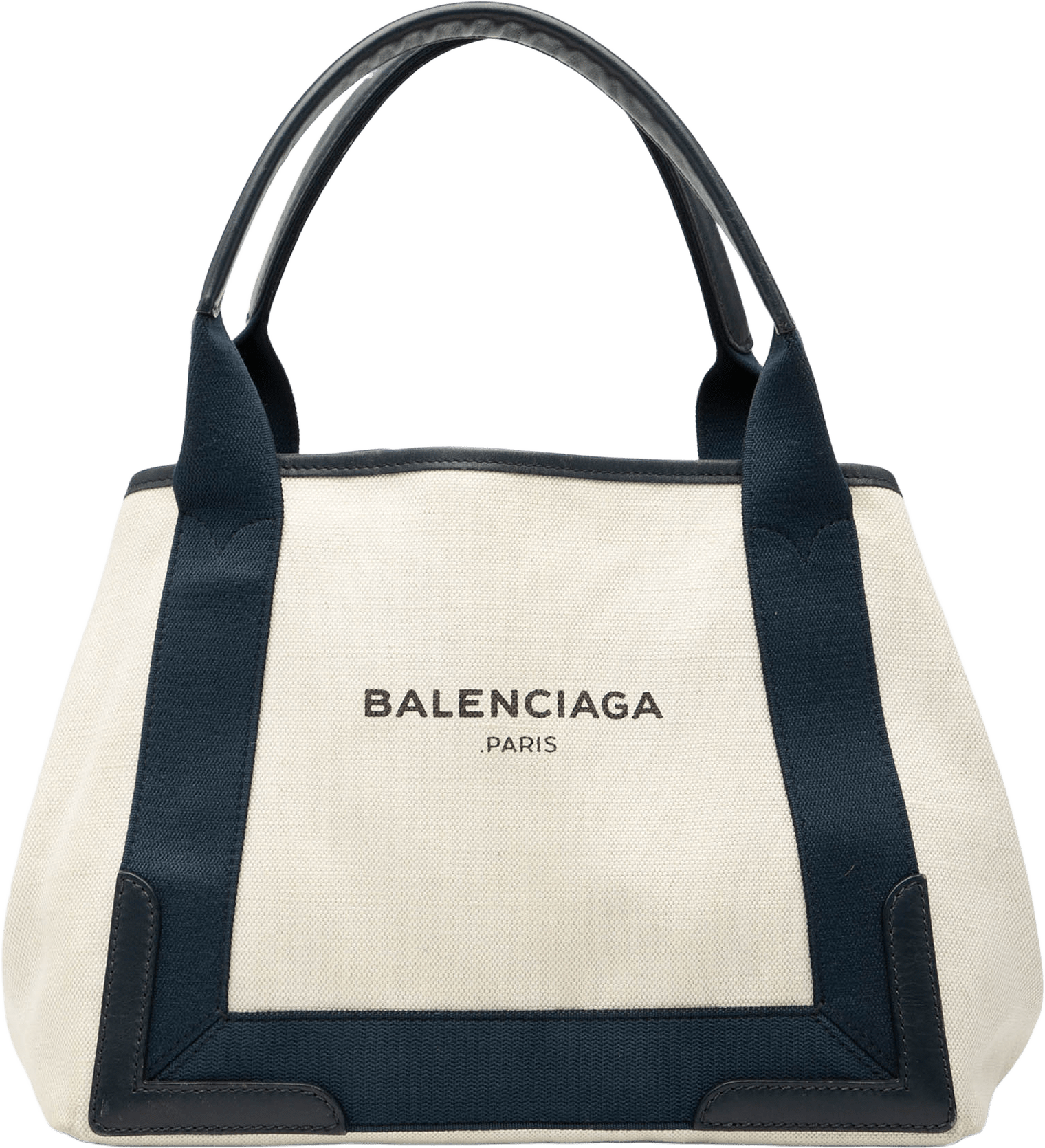 Balenciaga Canvas Navy Cabas Tote S, från Luxclusif, i färgen white.
