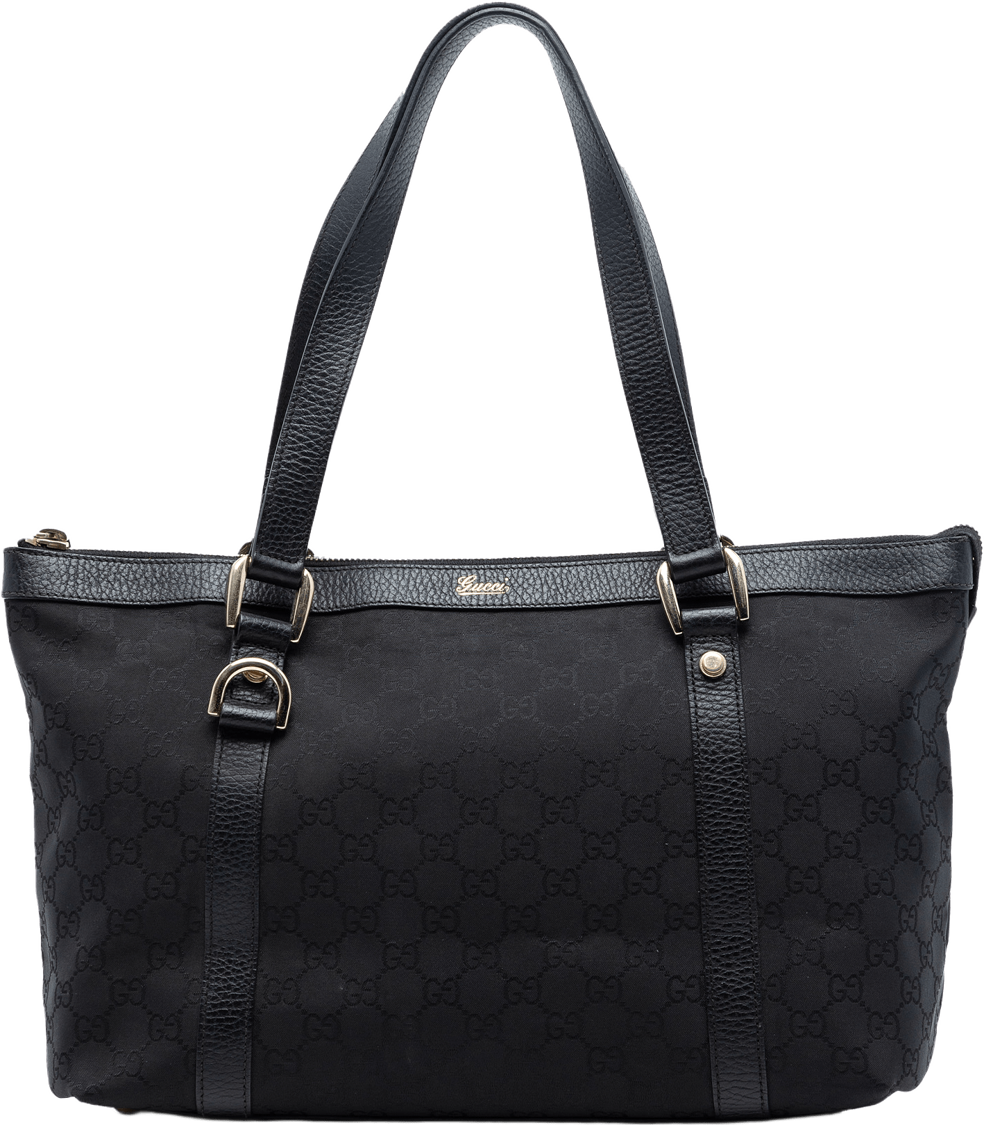 Gucci Gg Nylon Abbey D Ring Tote, från Luxclusif, i färgen black.