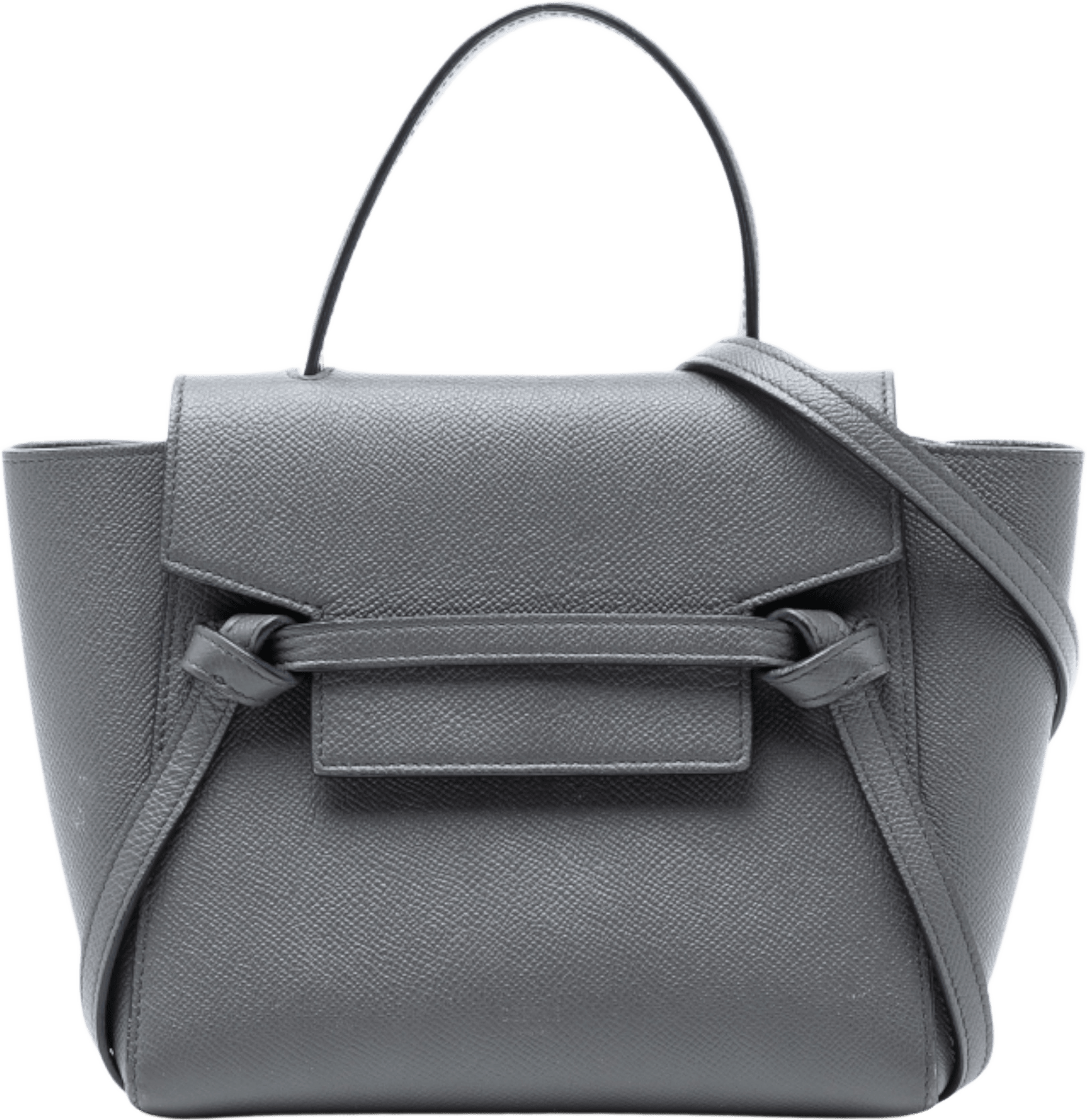 Celine Nano Grained Calfskin Belt Bag, från Luxclusif, i färgen gray.