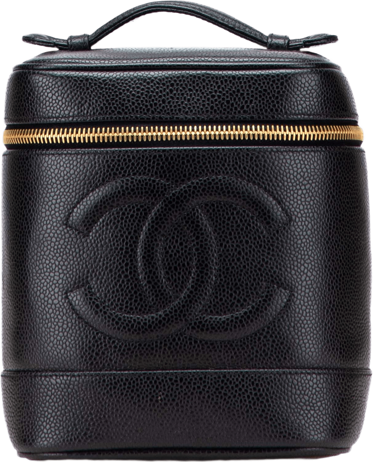 Chanel Cc Caviar Vanity Case, från Luxclusif, i färgen black.