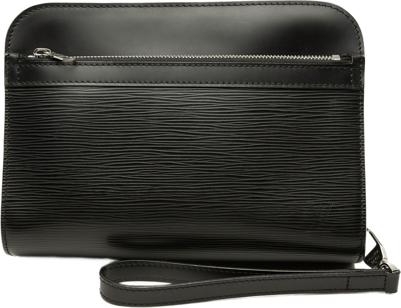 Louis Vuitton Epi Pochette Hoche, från Luxclusif, i färgen svart.