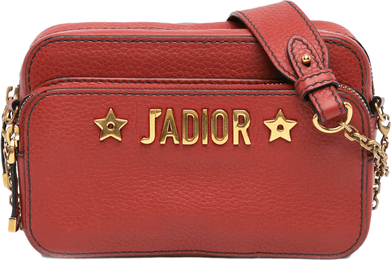 Dior Leather Jadior Camera Bag, från Luxclusif, i färgen red.