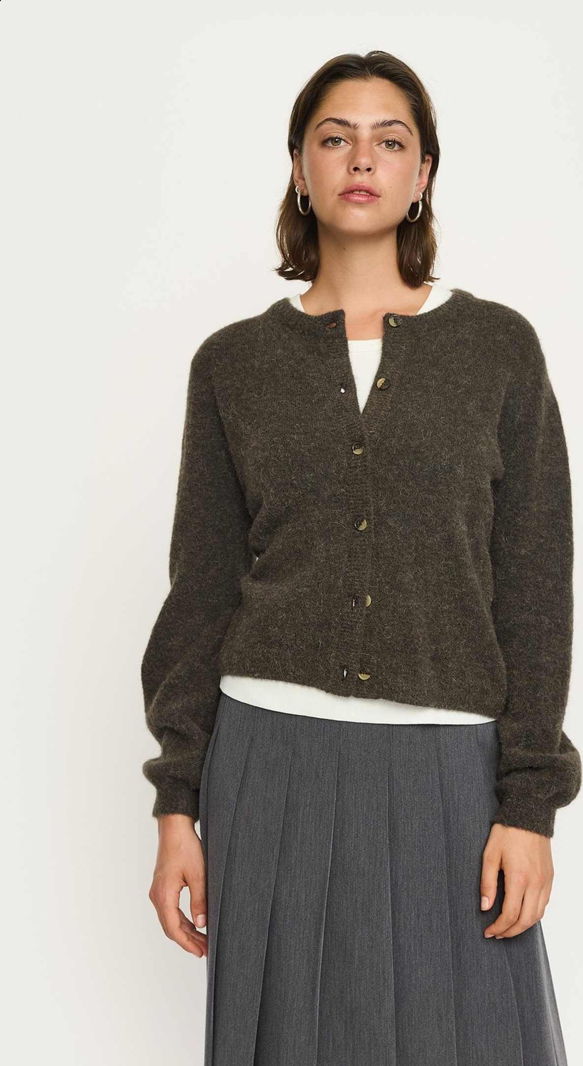 Srallison O-neck Cardigan Knit - Chimera Melange