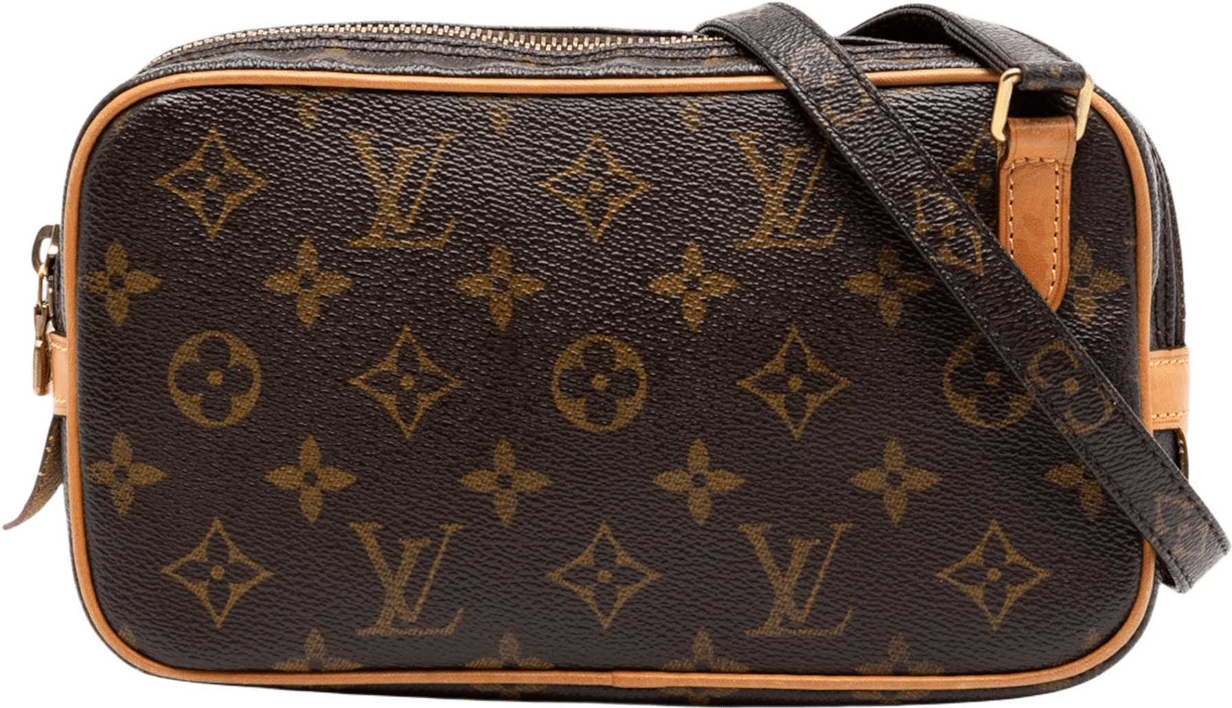 Louis Vuitton Monogram Pochette Marly Bandouliere, från Luxclusif, i färgen brown.