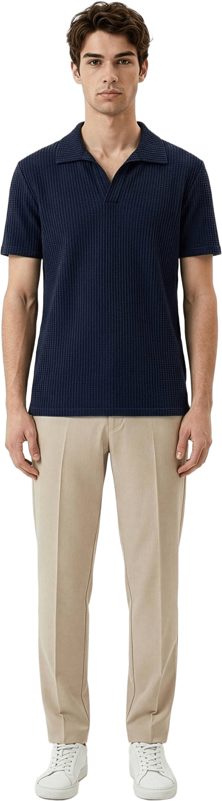 Nelson Knitted Polo - Black, från Ciszere, i färgen black.