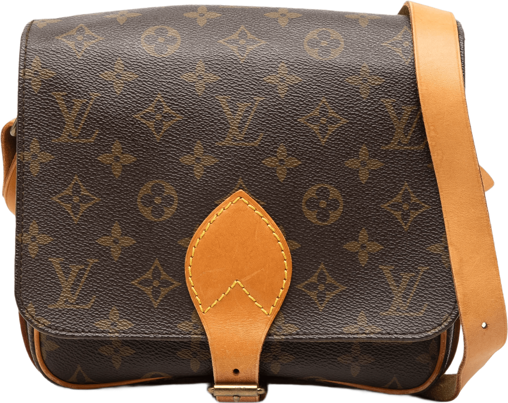 Louis Vuitton Monogram Cartouchiere Mm, från Luxclusif, i färgen brun.
