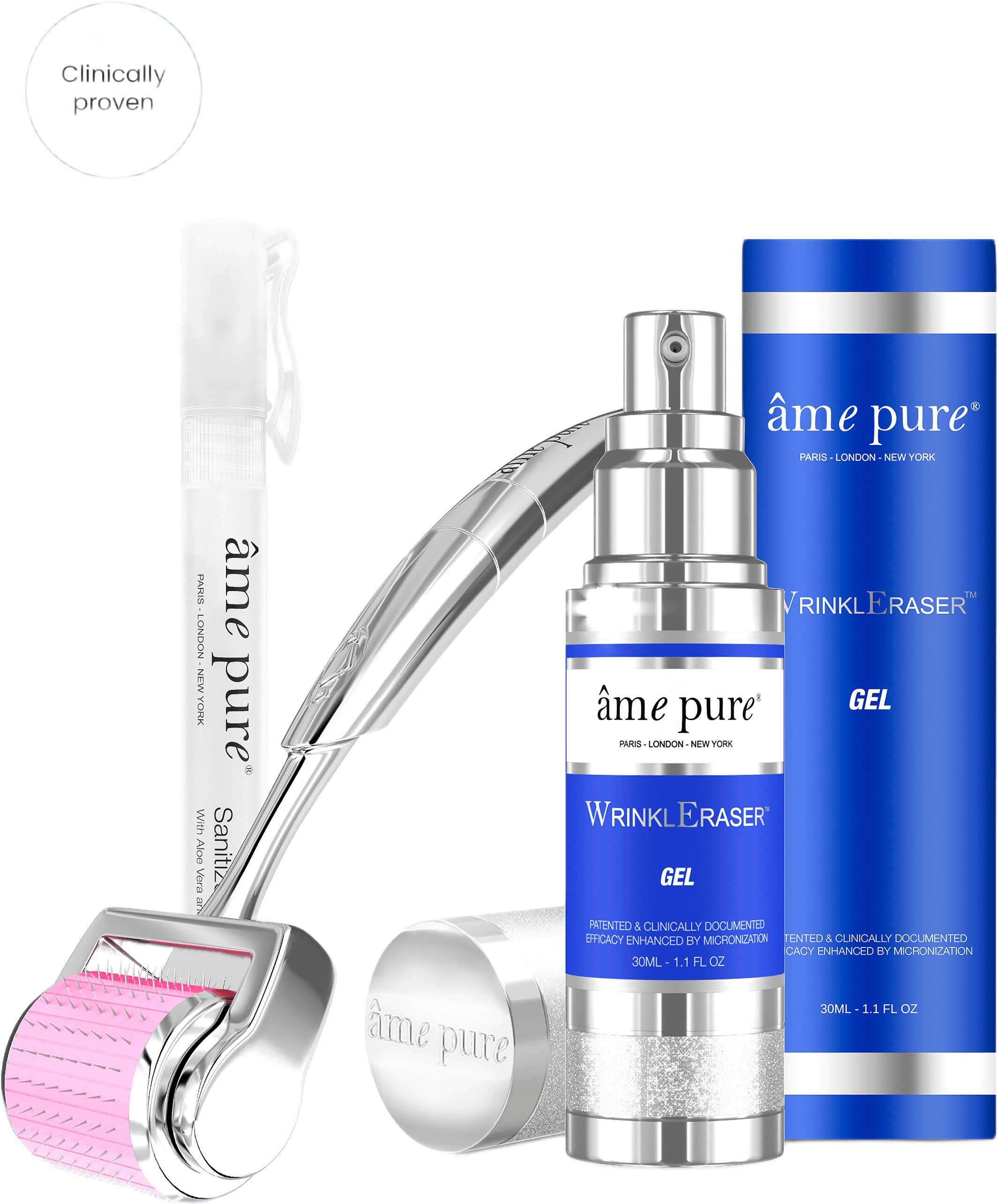 WrinklEraser Basic Kit, från Âme Pure, i färgen silver.