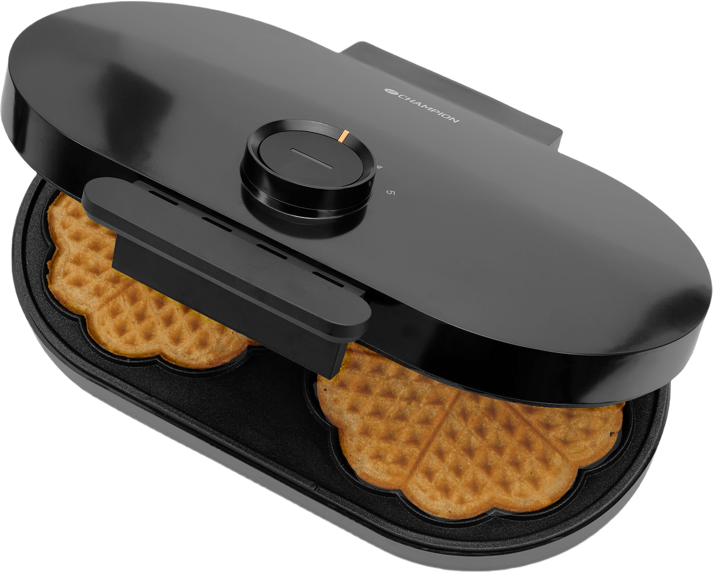 Våffeljärn Health Dubbelt 1600w Vj600, från Champion Nordic, i färgen svart.