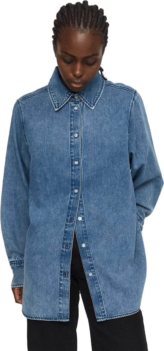Srkeira Shirt - Dark Blue Denim, från Soft Rebels, i färgen dark blue denim.