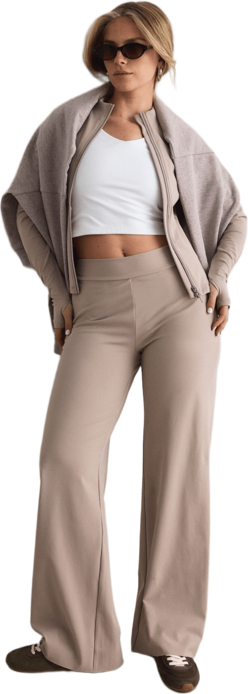 Sense Pants, från aim'n, i färgen dark clay.