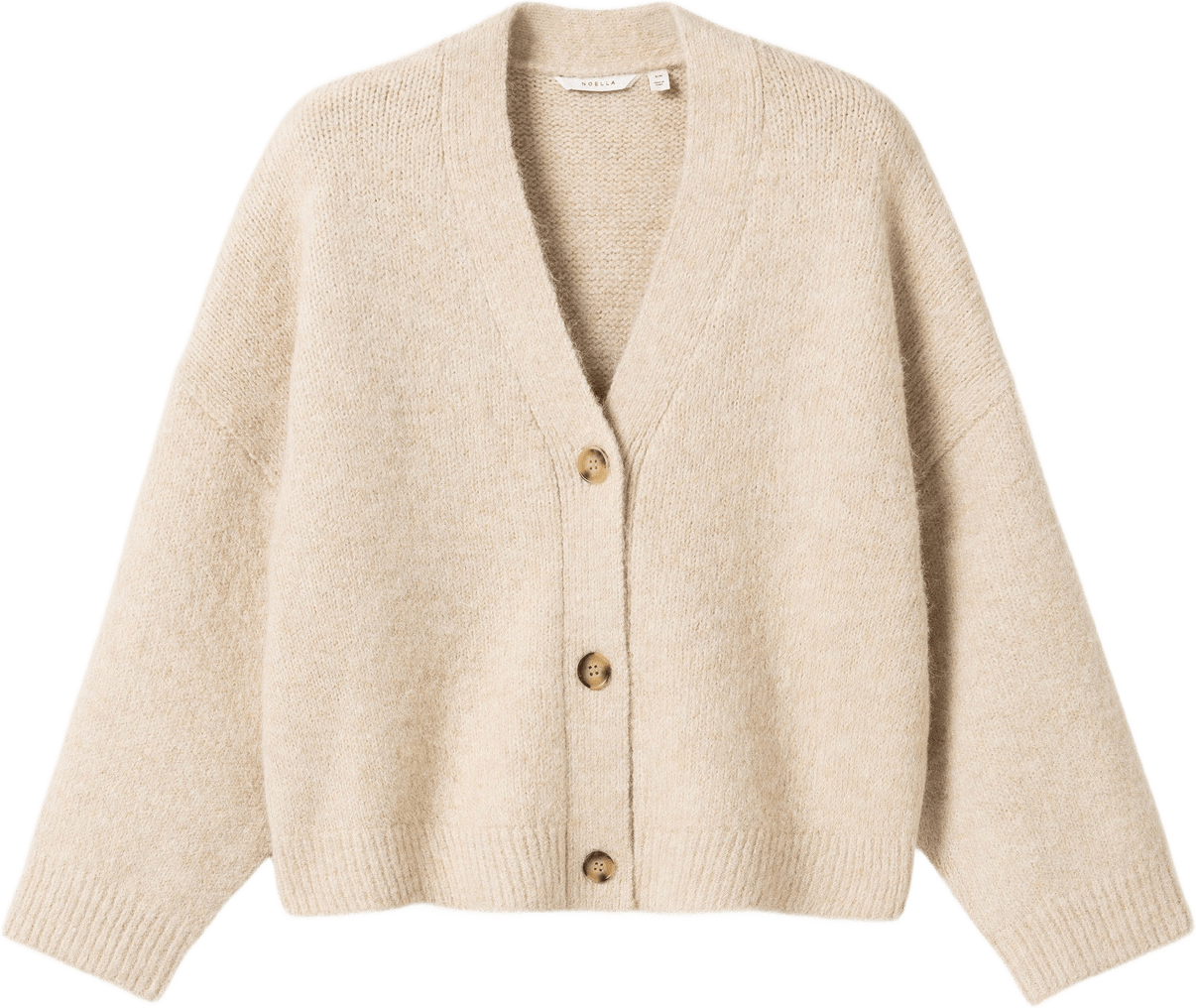 N-laiana Knit Cardigan - Beige, från Noella, i färgen beige.