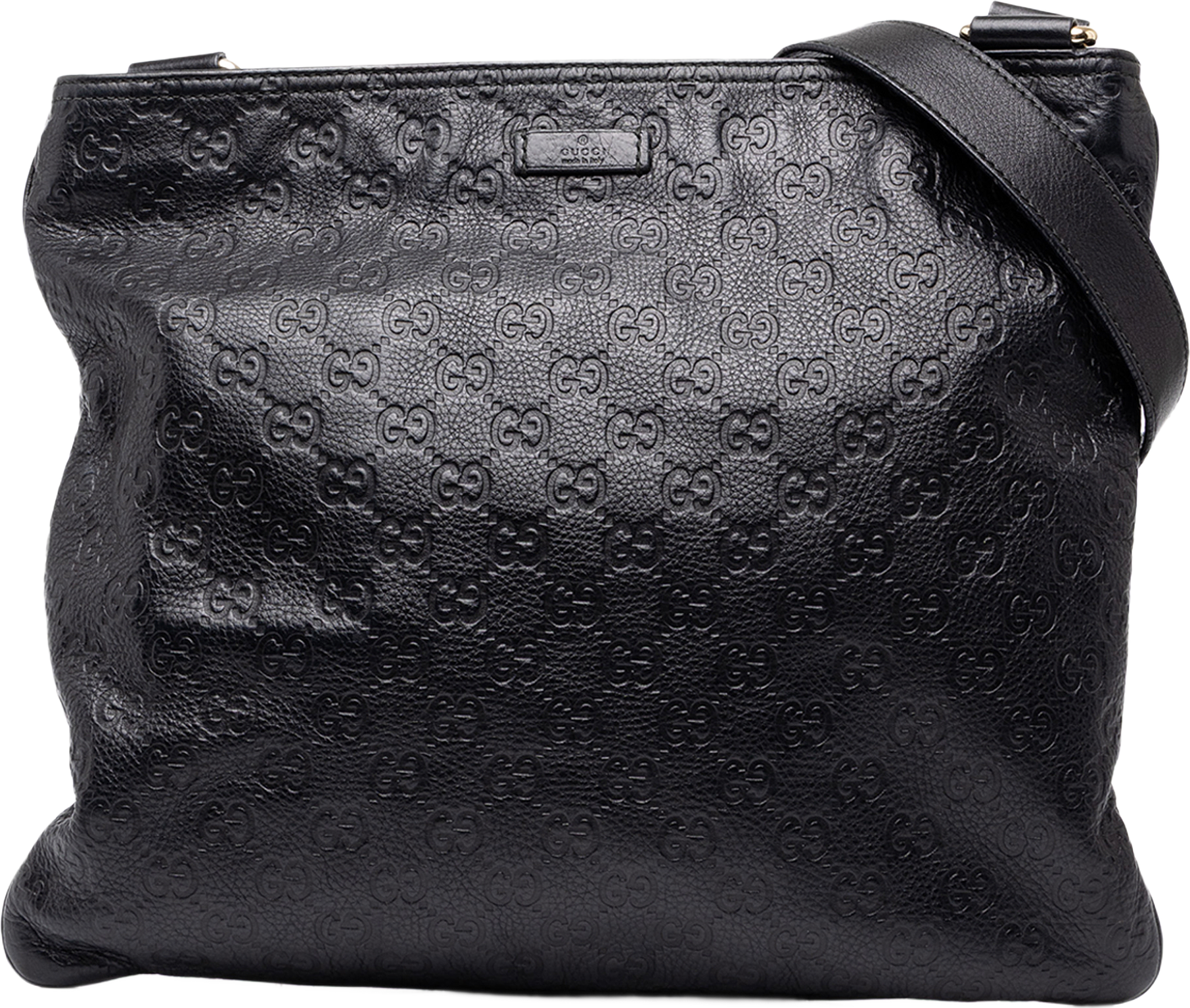 Gucci Guccissima Crossbody, från Luxclusif, i färgen svart.