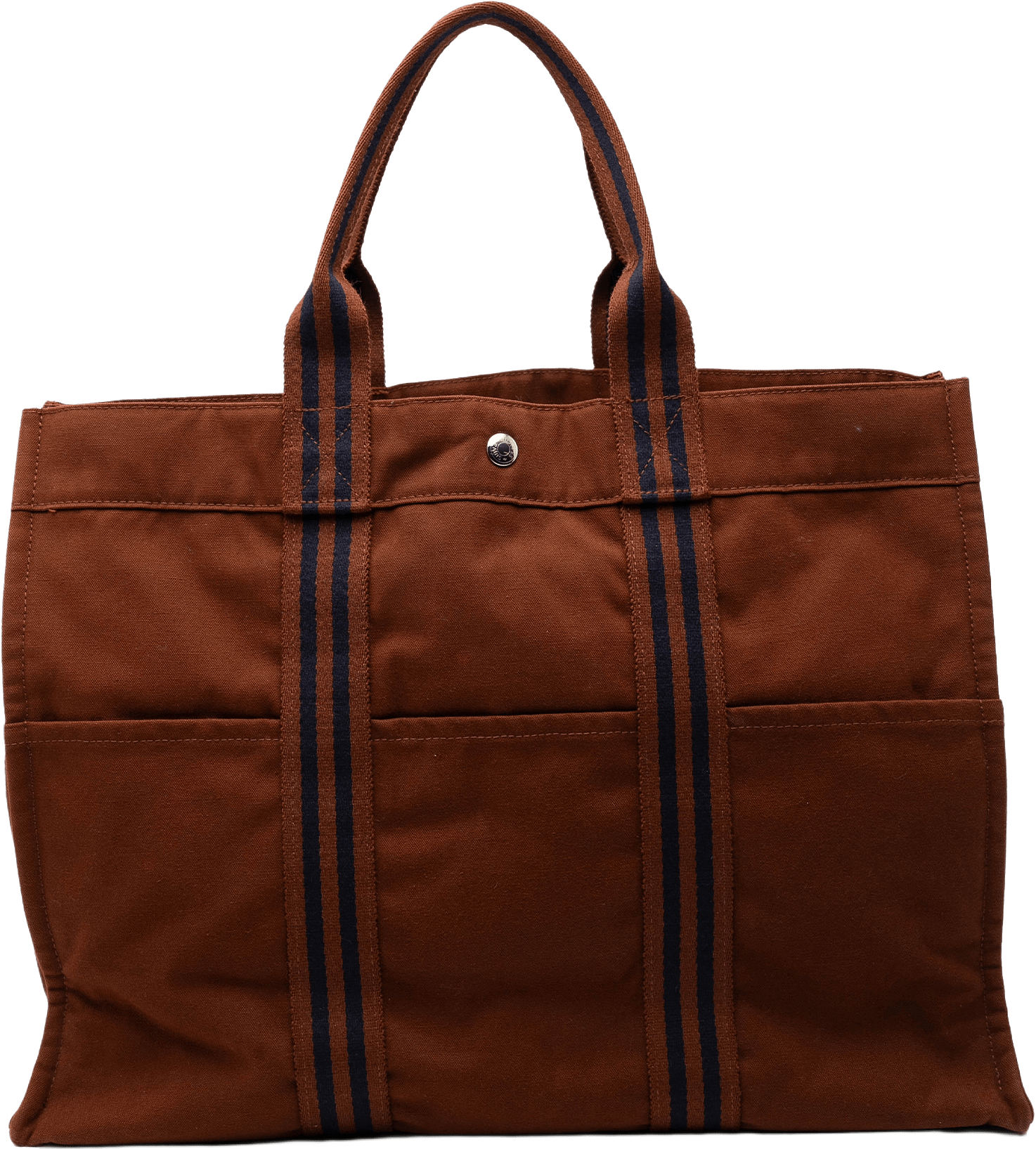 Hermès Canvas Fourre Tout Gm, från Luxclusif, i färgen brown.