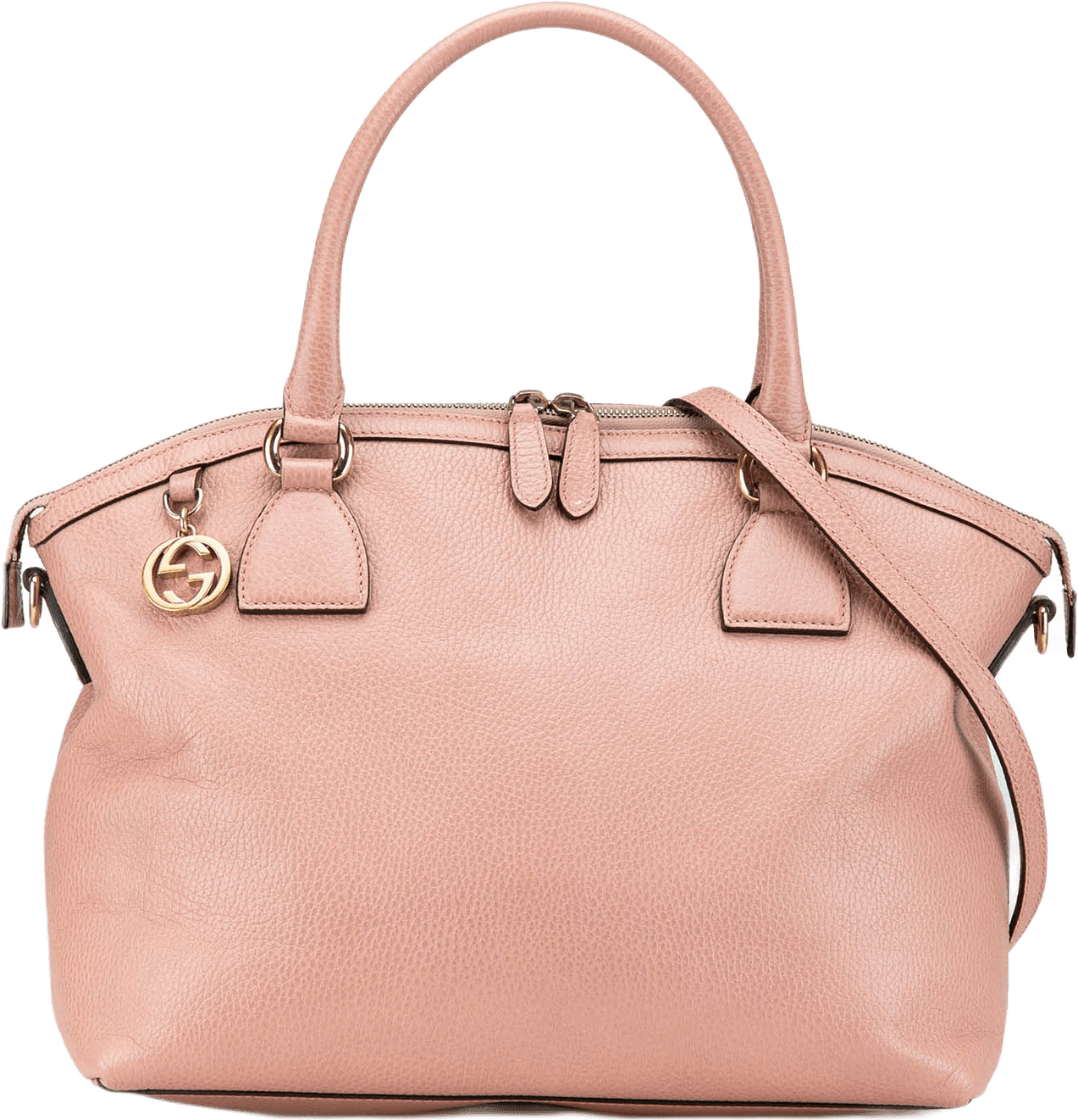 Gucci Medium Leather Gg Charm Dome Satchel