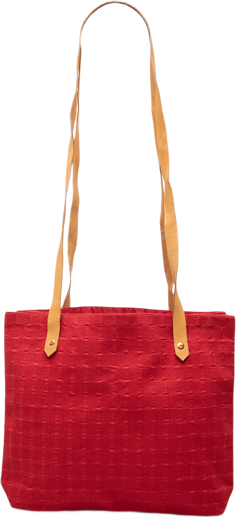 Hermès Toile Ahmedabad Tote, från Luxclusif, i färgen red.