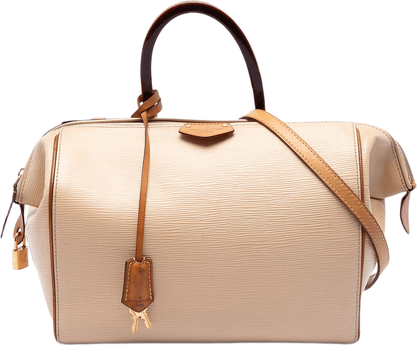 Louis Vuitton Epi Doc Pm, från Luxclusif, i färgen beige.