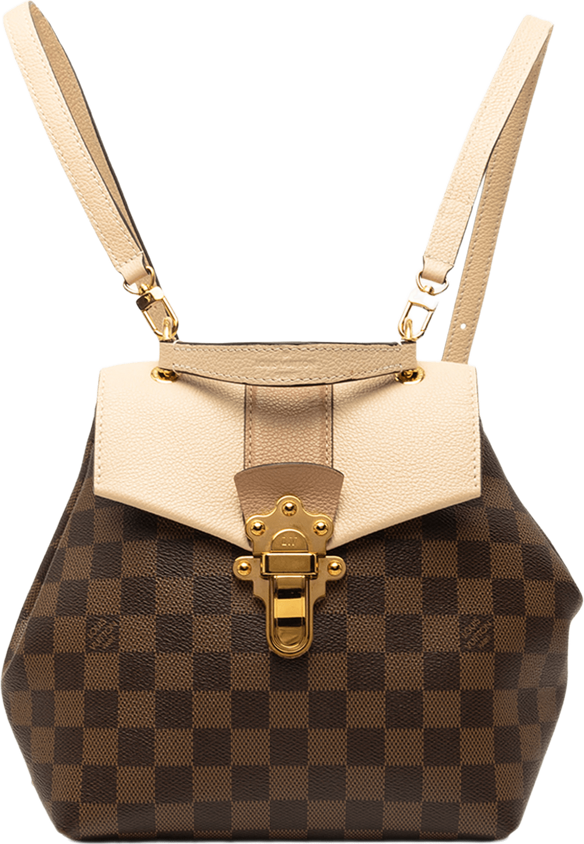 Louis Vuitton Damier Ebene Clapton, från Luxclusif, i färgen brun.