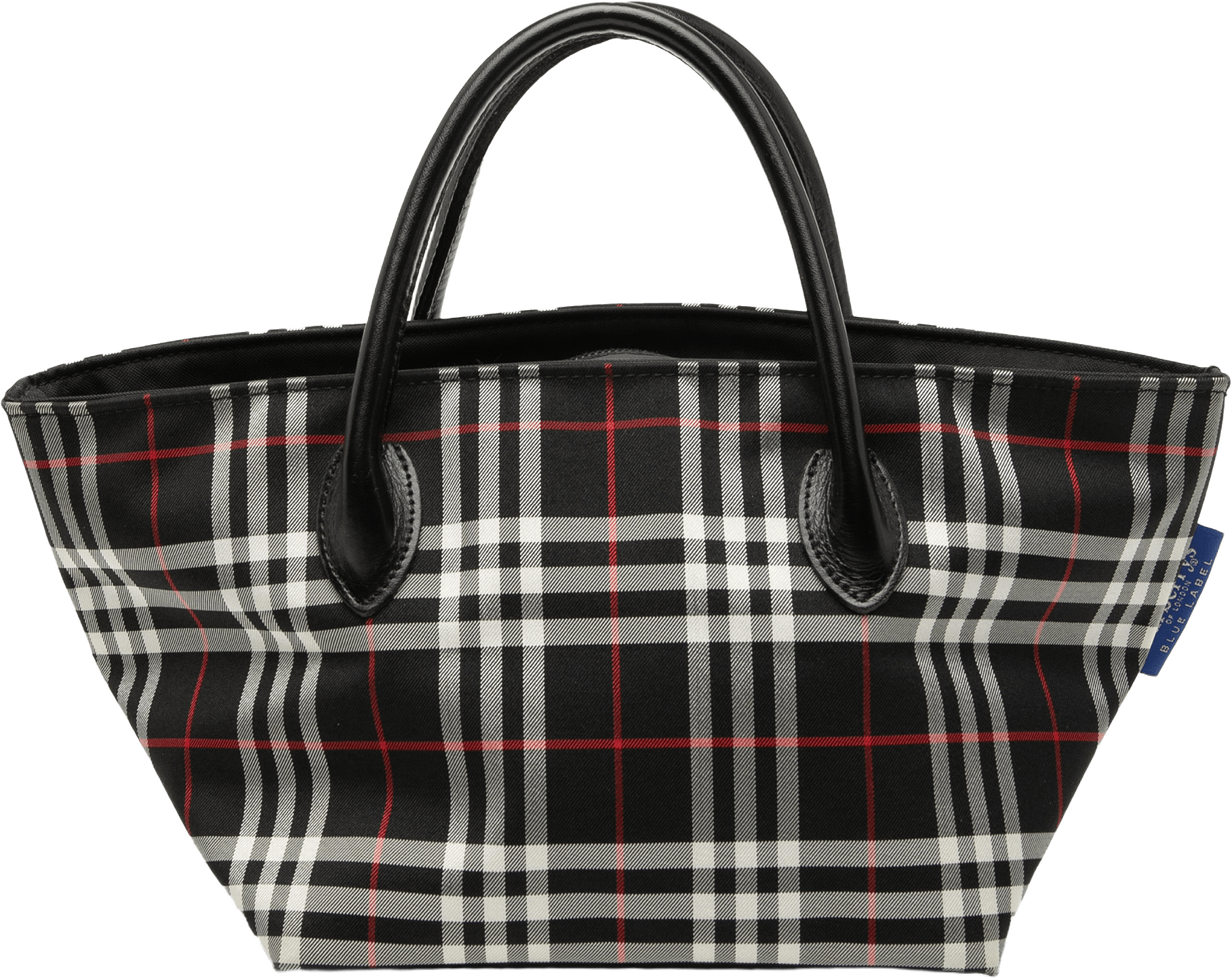 Burberry House Check Nylon Handbag, från Luxclusif, i färgen black.
