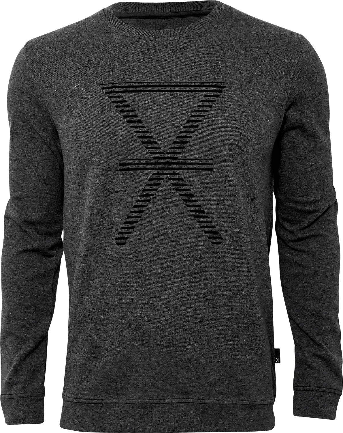 Bambu Sweatshirt Med Tryck, Fsc, från JBS of Denmark, i färgen dark grey melange.
