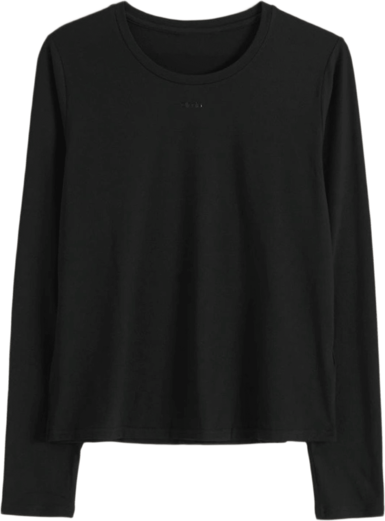 Soft Basic Round-neck Long Sleeve, från aim'n, i färgen black.