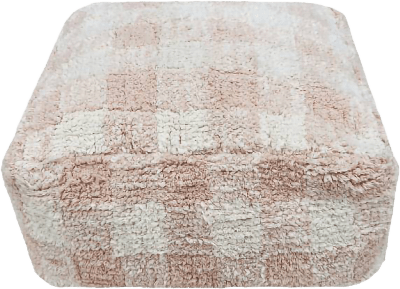 Puff Vichy, från LORENA CANALS, i färgen natural, rose.