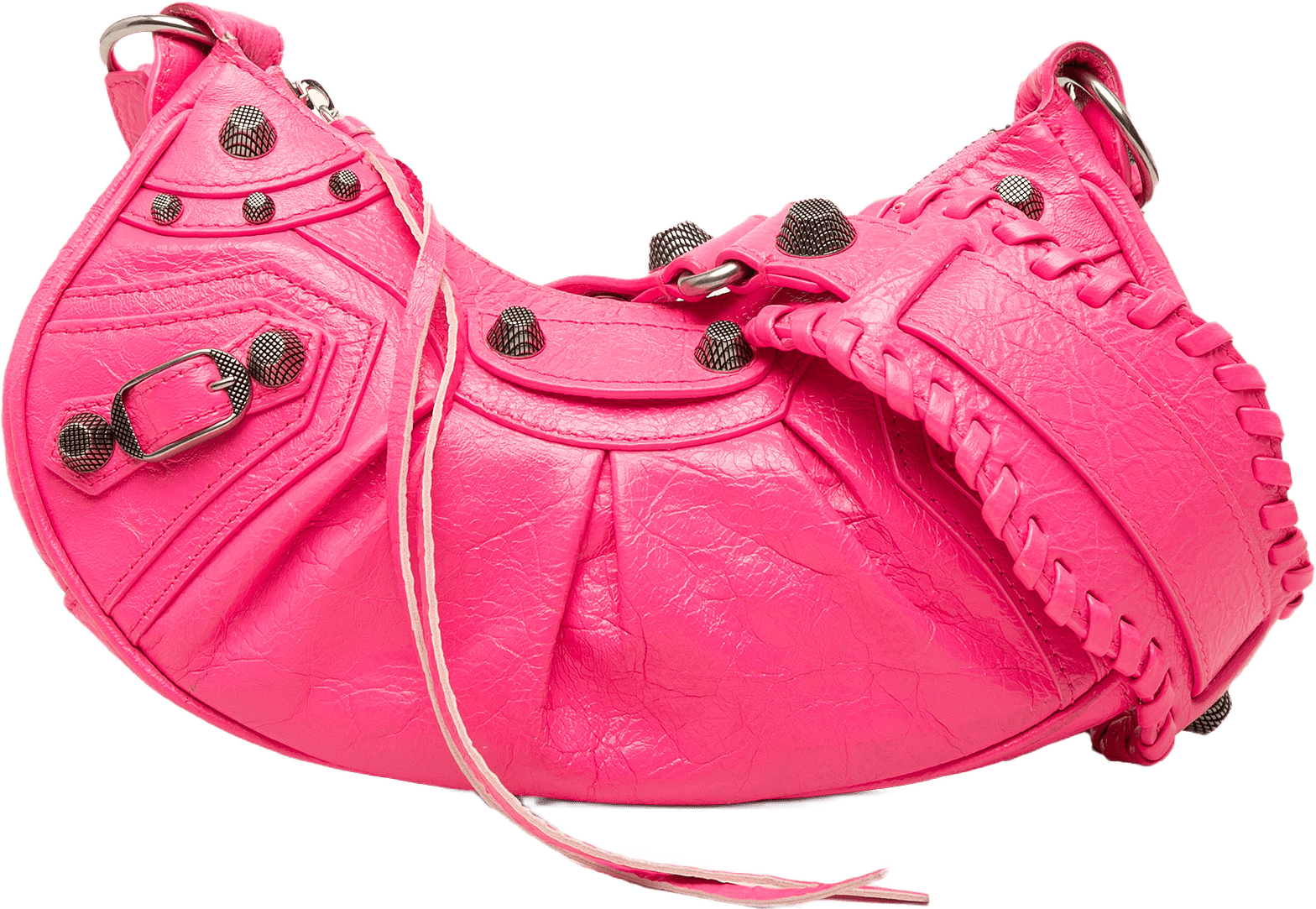 Balenciaga Lambskin Motocross Le Cagole Xs, från Luxclusif, i färgen rosa.