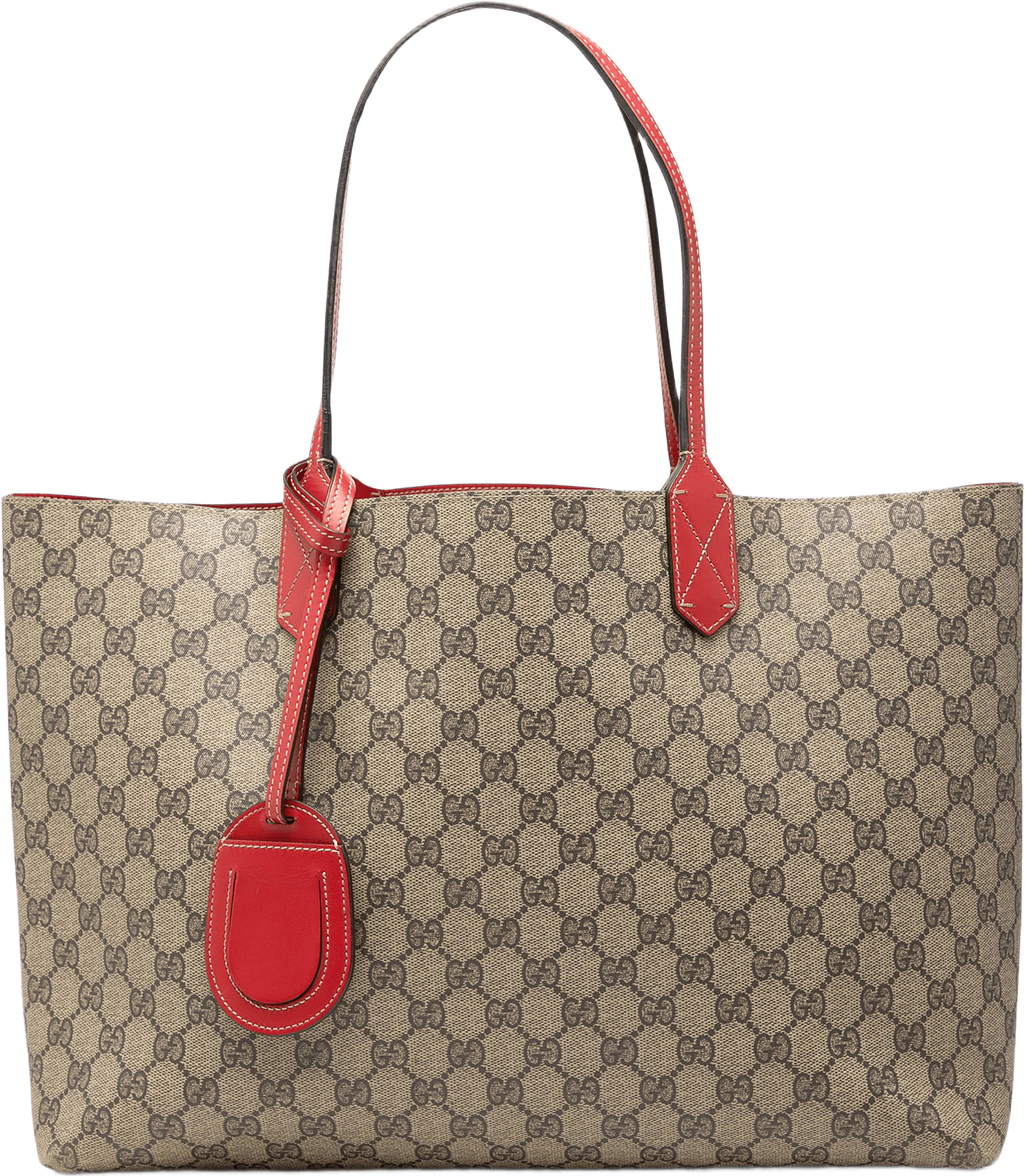Gucci Gg Supreme Reversible Tote, från Luxclusif, i färgen beige.