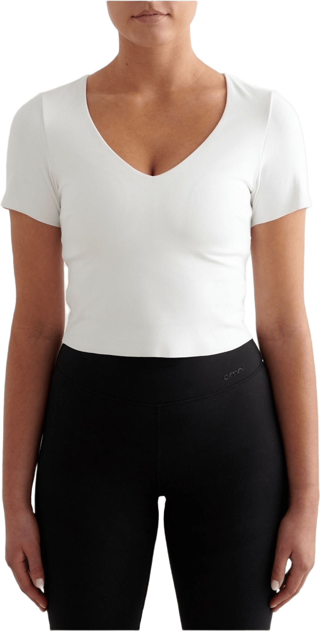 Sense Short Sleeve Bralette, från aim'n, i färgen white.