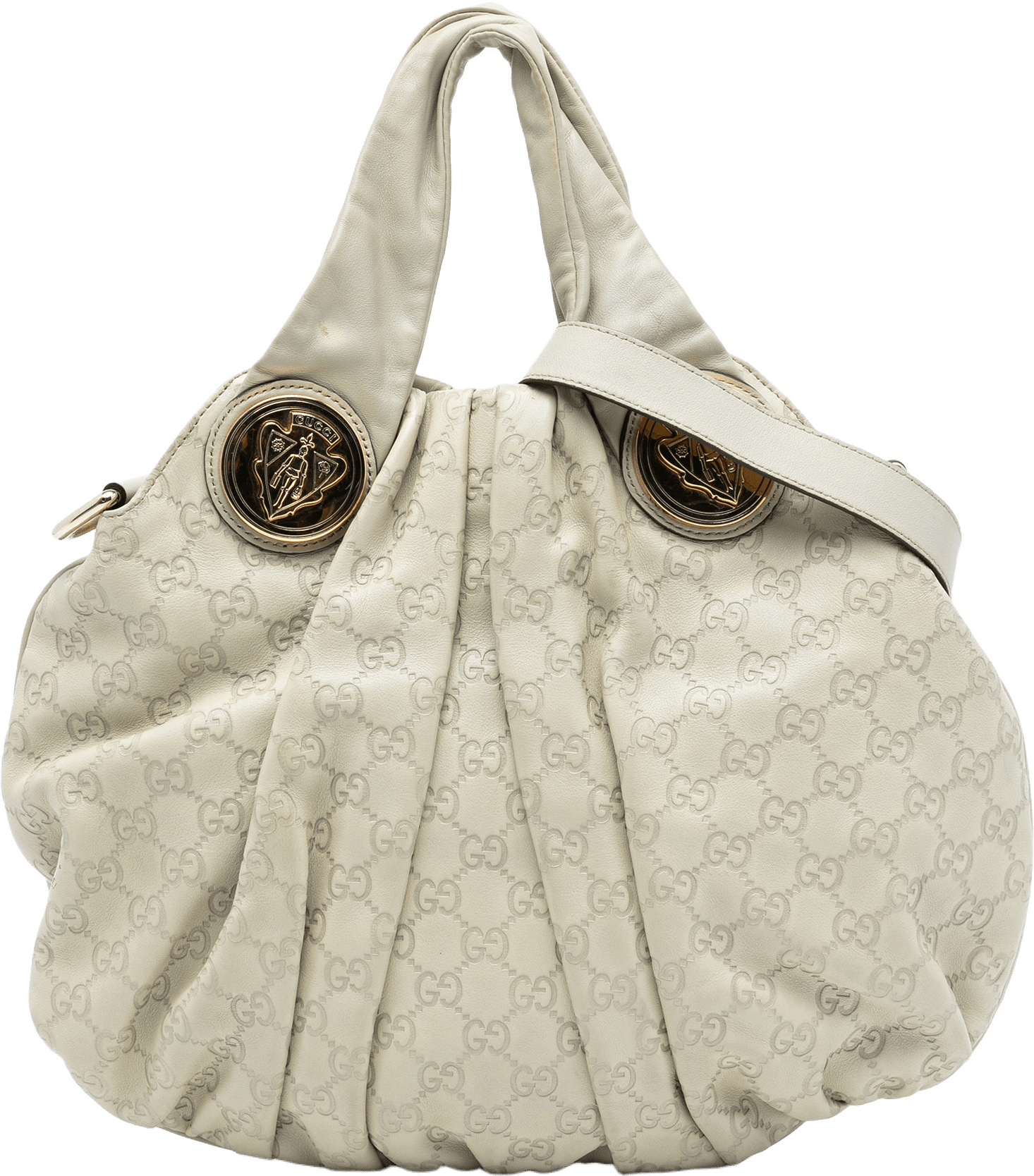 Gucci Medium Guccissima Hysteria Satchel, från Luxclusif, i färgen white.