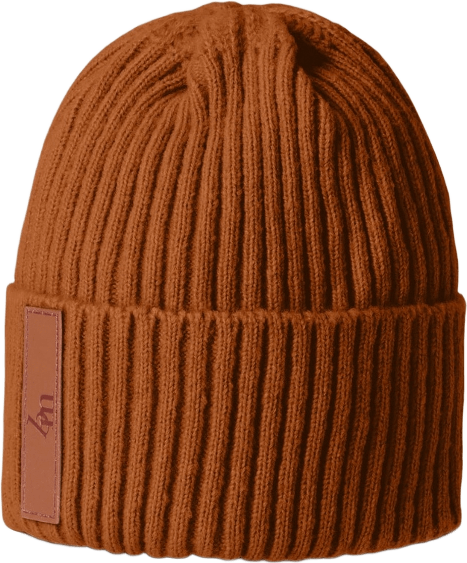 Beanie - Vuxen, från BabyMocs, i färgen rust.