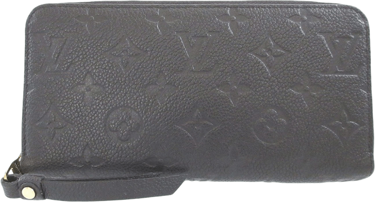 Louis Vuitton Monogram Empreinte Zippy Long Wallet, från Luxclusif, i färgen black.