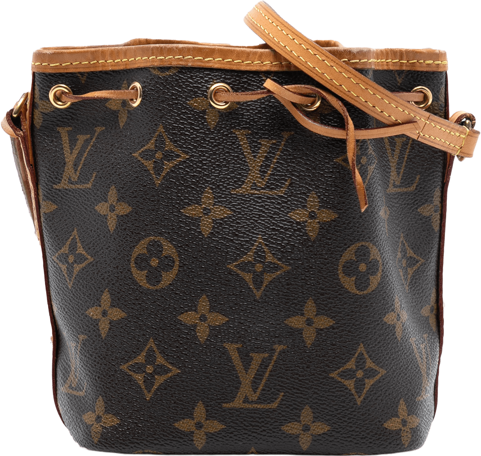 Louis Vuitton Monogram Nano Noe, från Luxclusif, i färgen brown.