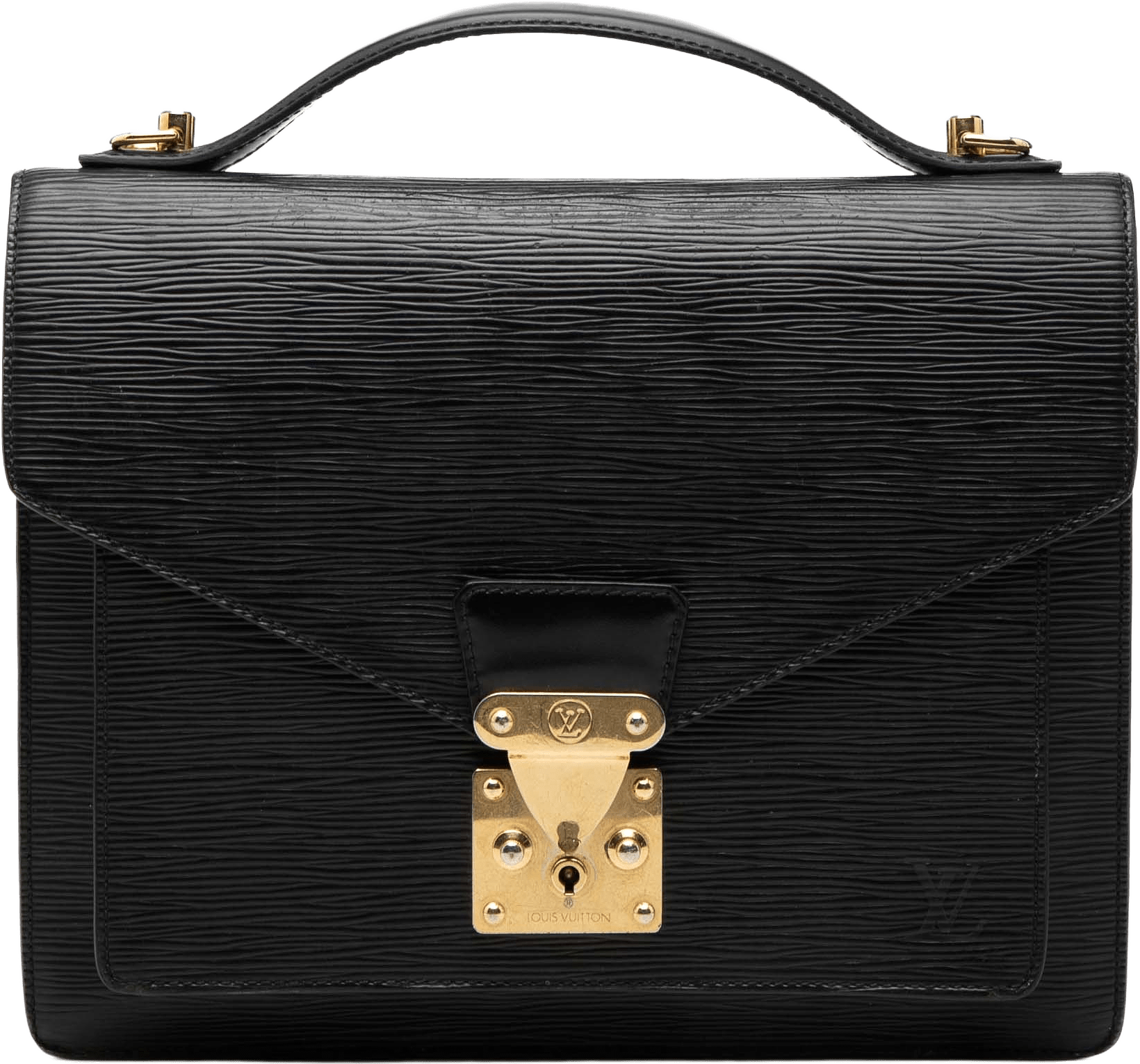 Louis Vuitton Epi Monceau 28, från Luxclusif, i färgen black.