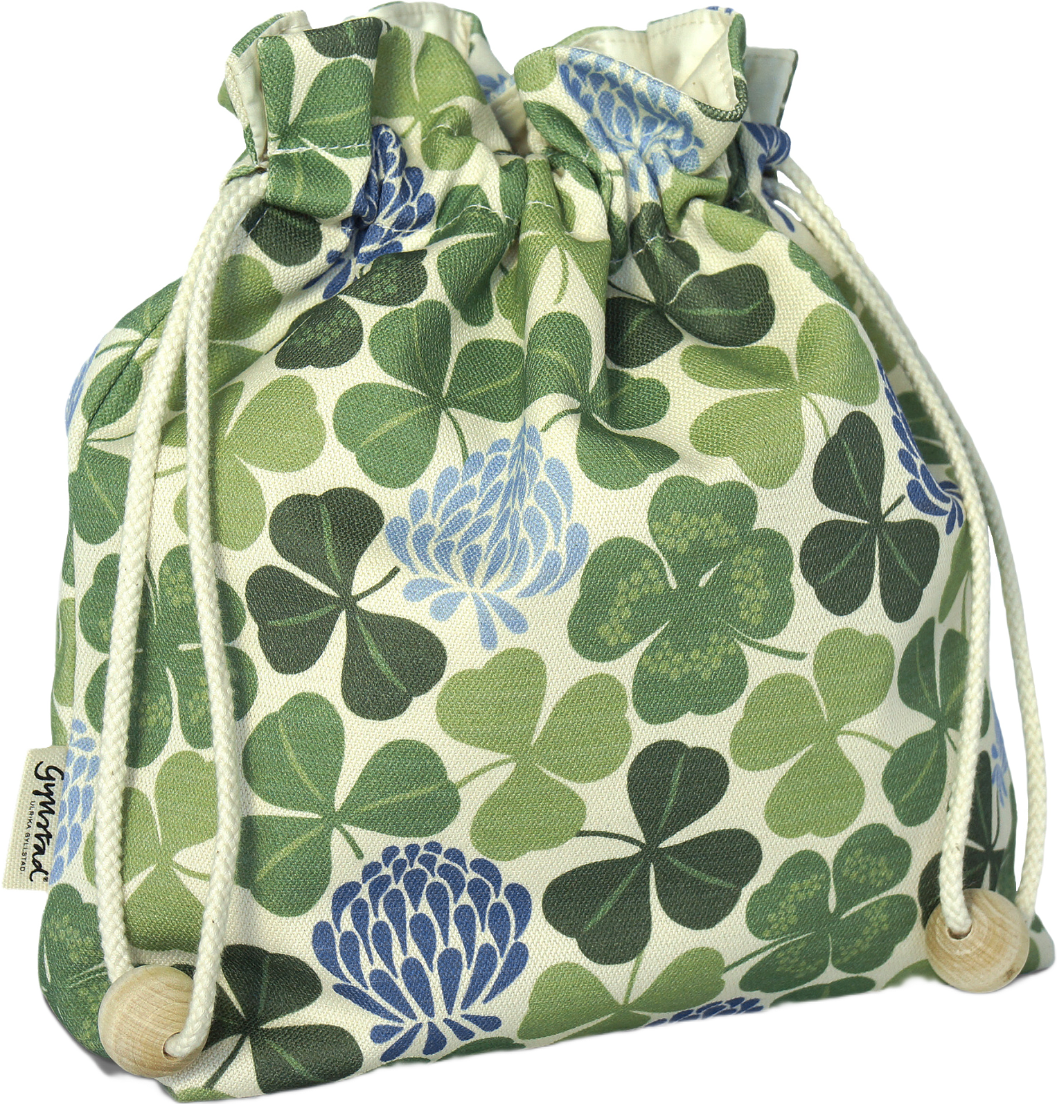 Necessär Dragsko Lyckoklöver, från Gyllstad, i färgen grön-blå.