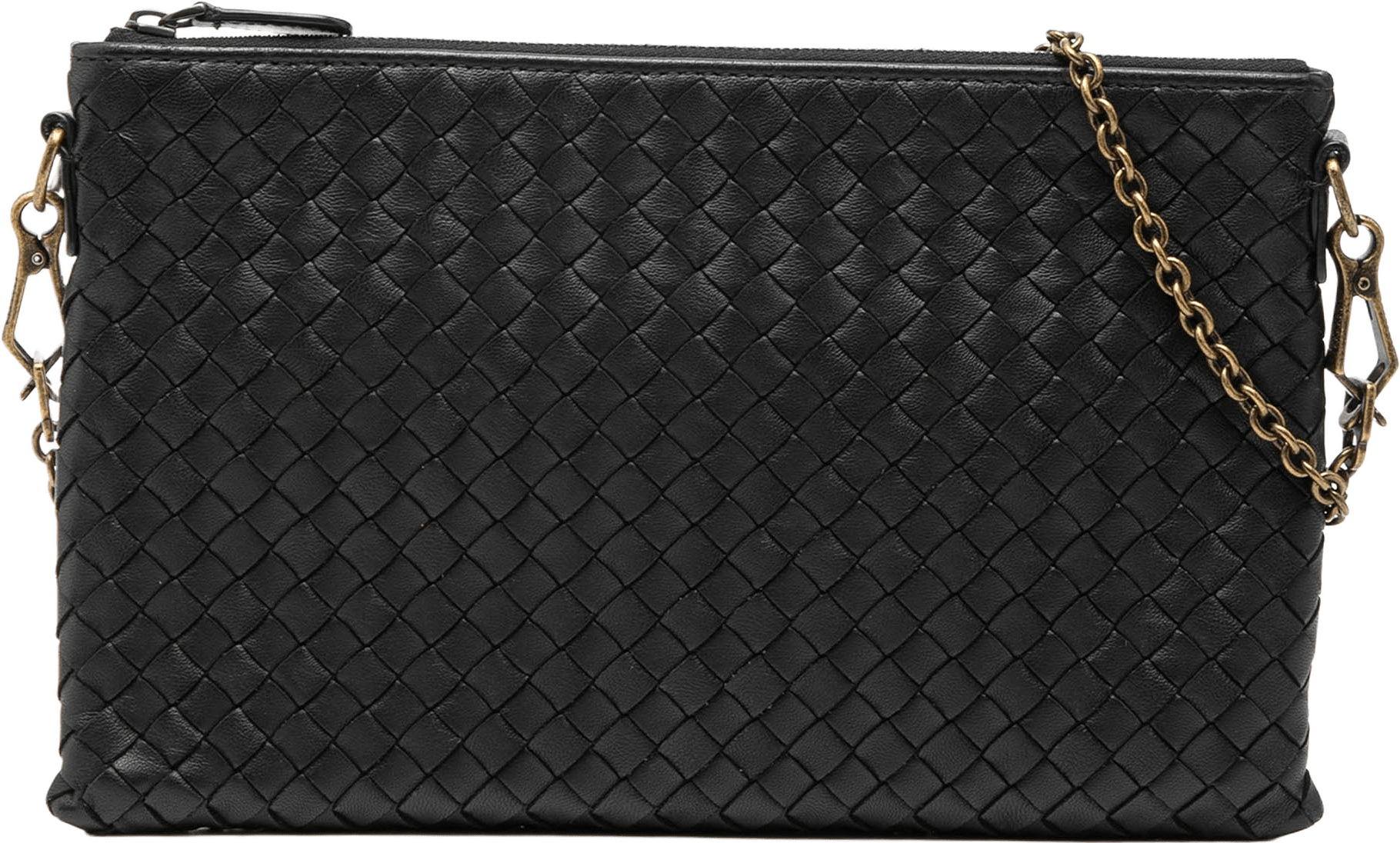 Bottega Veneta Nappa Intrecciato Chain Crossbody, från Luxclusif, i färgen black.