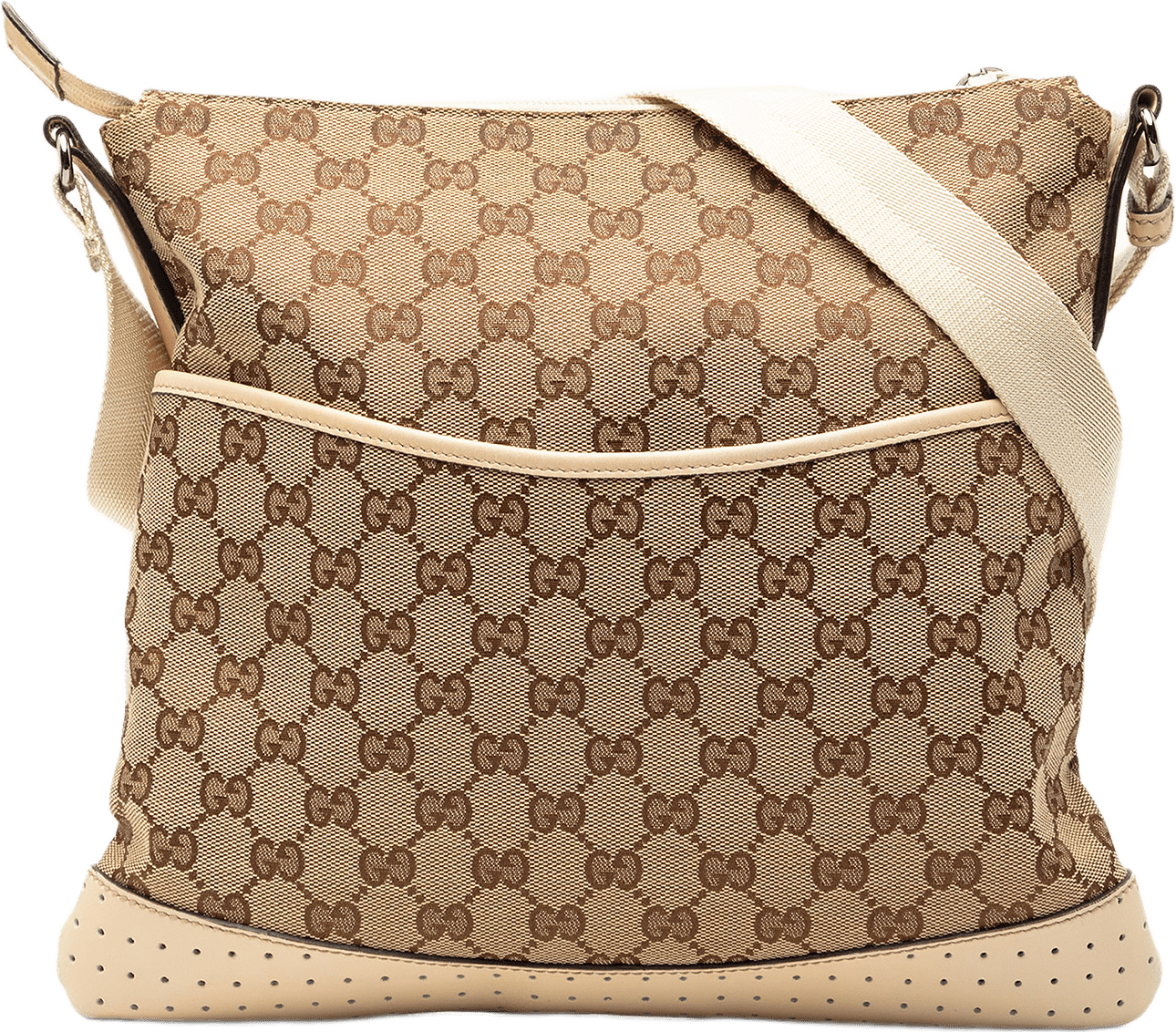 Gucci Gg Canvas Crossbody, från Luxclusif, i färgen vit.