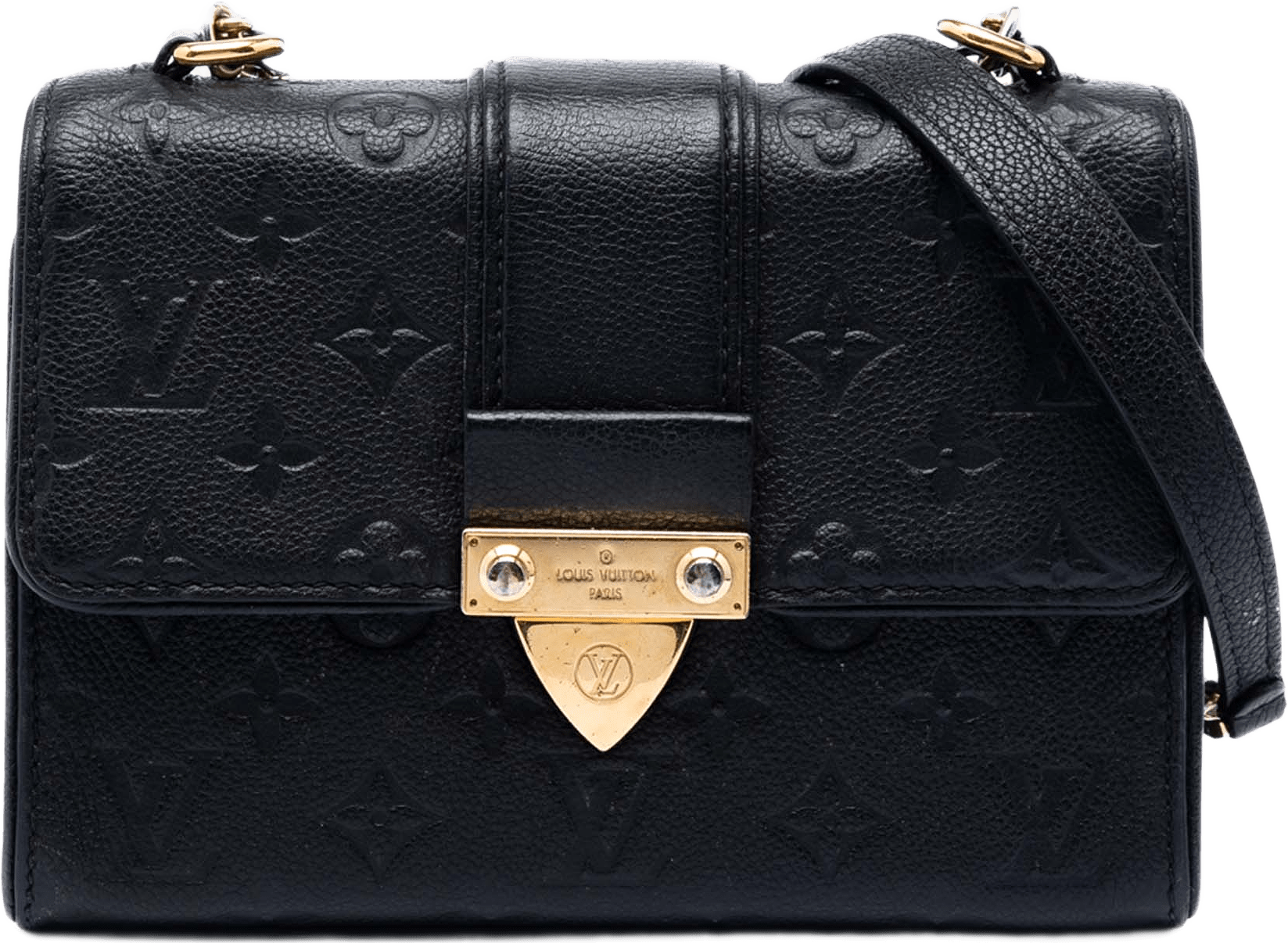 Louis Vuitton Monogram Empreinte Saint Sulpice Bb, från Luxclusif, i färgen svart.