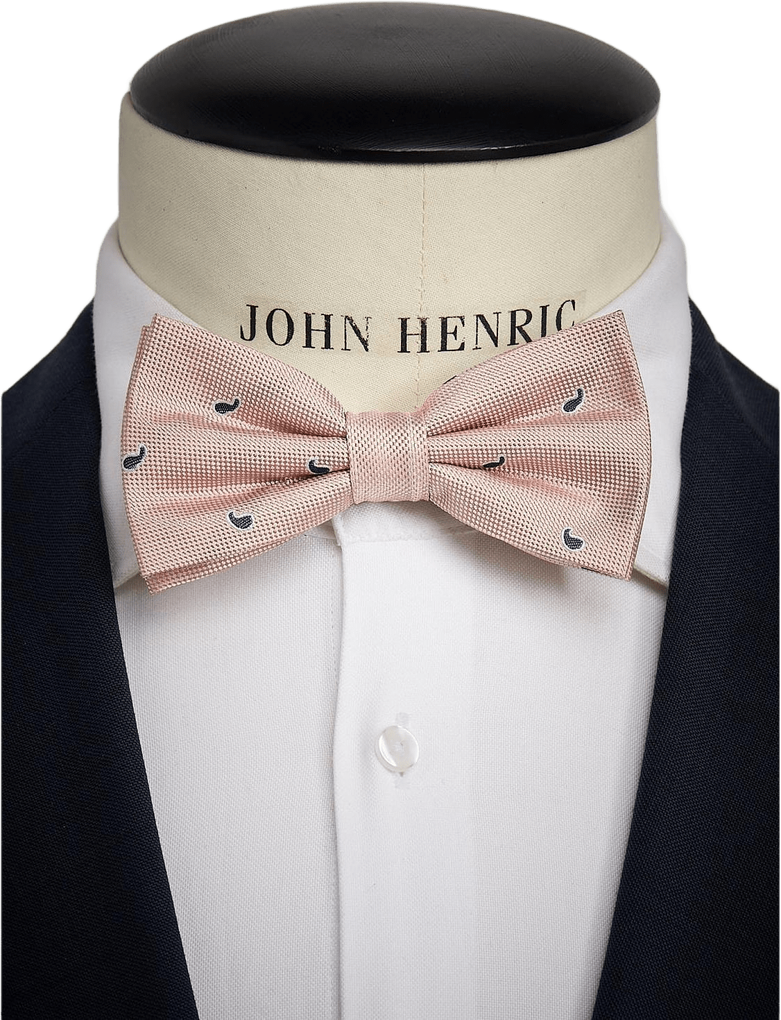 Bow Tie Small Paisley, från John Henric, i färgen pink.